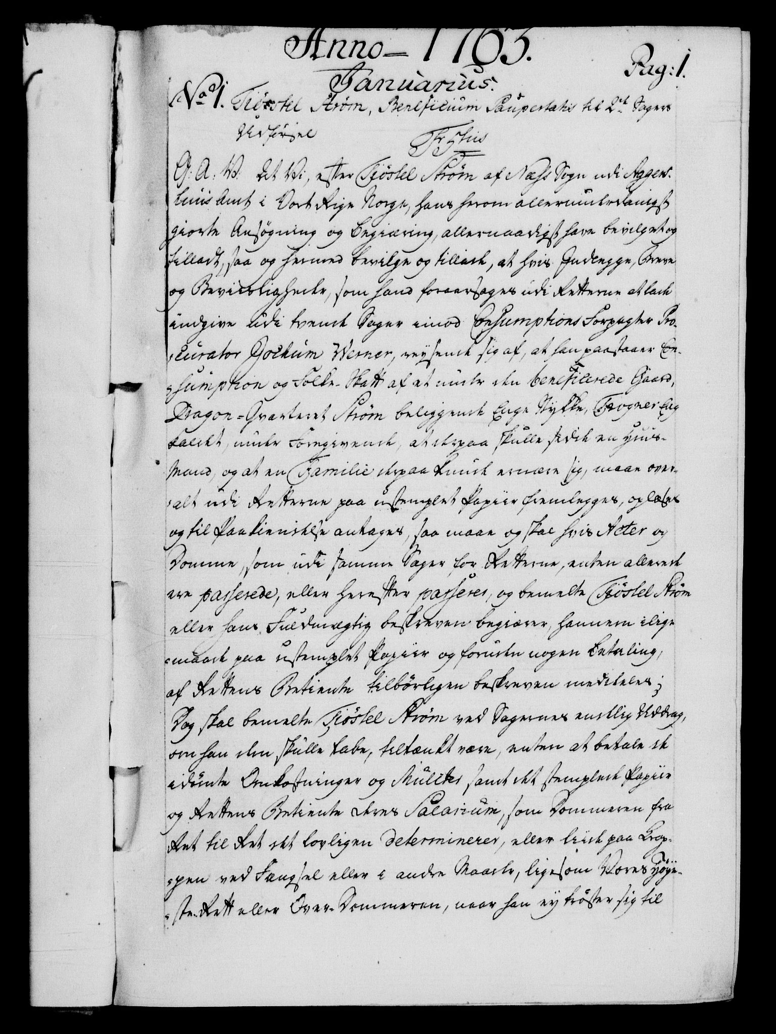 Danske Kanselli 1572-1799, RA/EA-3023/F/Fc/Fca/Fcaa/L0042: Norske registre, 1763-1766, p. 1a