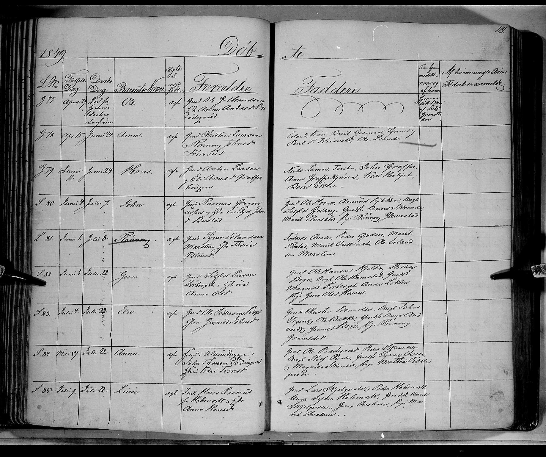 Lom prestekontor, AV/SAH-PREST-070/K/L0006: Parish register (official) no. 6A, 1837-1863, p. 119