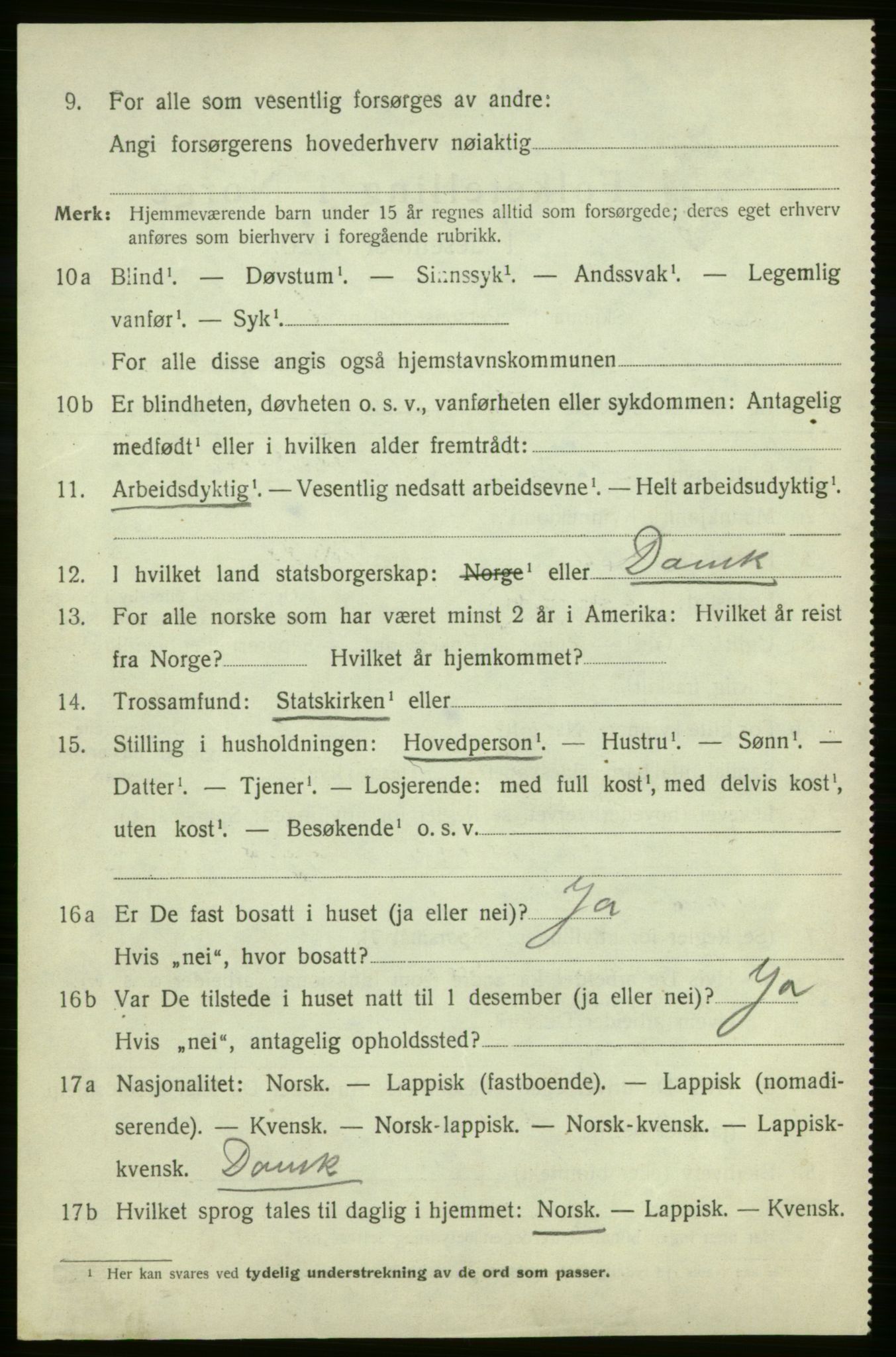 SATØ, 1920 census for Kjelvik, 1920, p. 2374