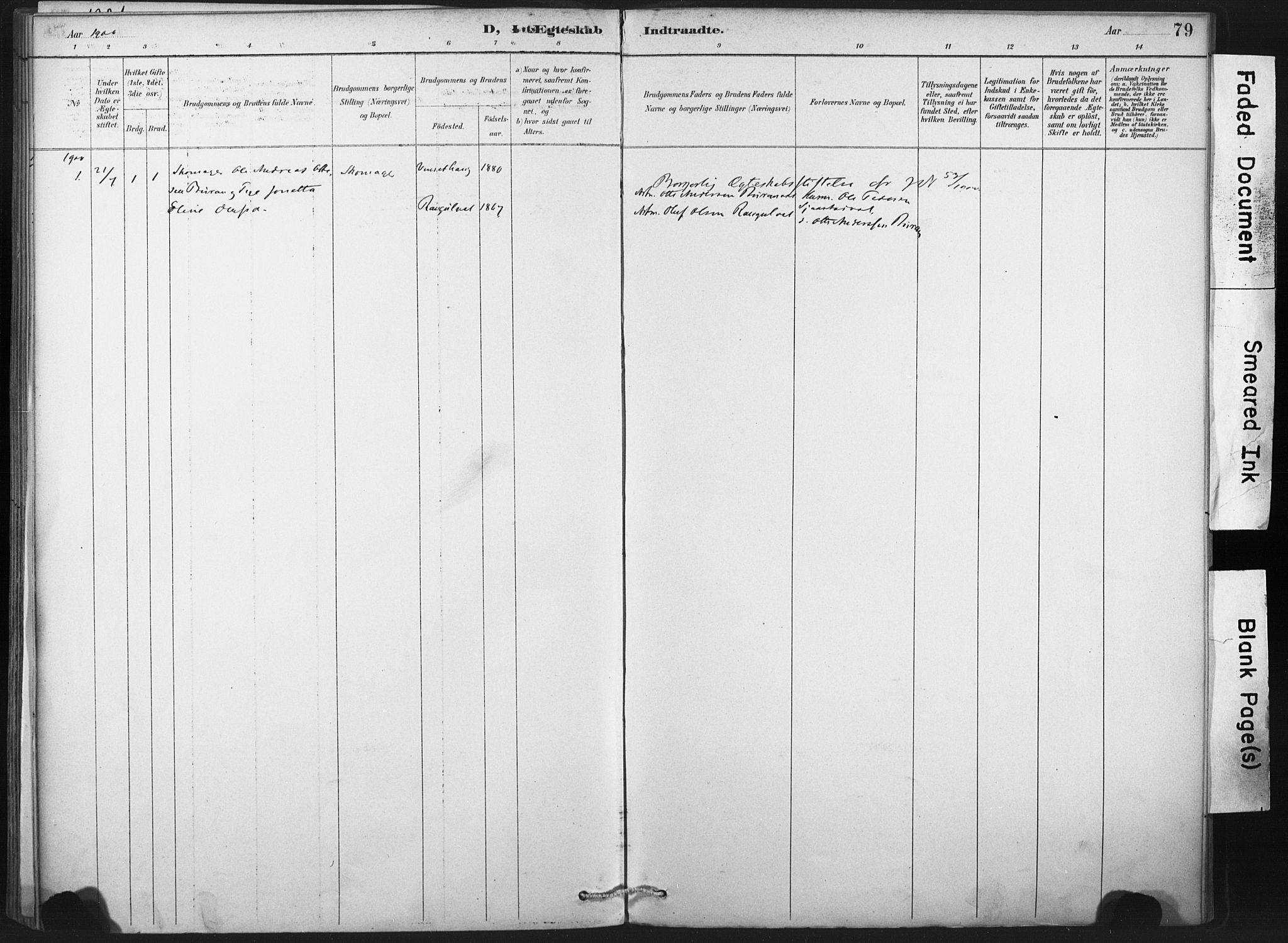 Ministerialprotokoller, klokkerbøker og fødselsregistre - Nord-Trøndelag, SAT/A-1458/718/L0175: Parish register (official) no. 718A01, 1890-1923, p. 79
