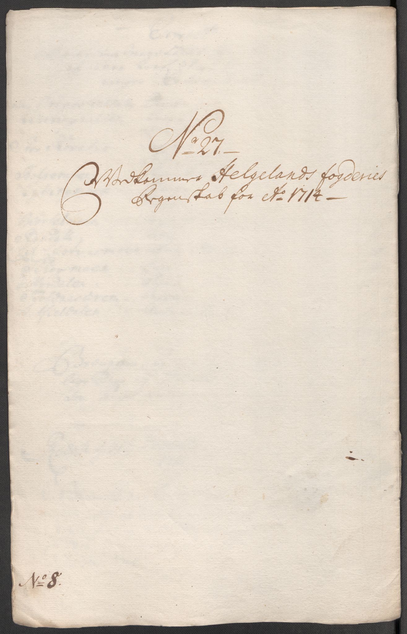 Rentekammeret inntil 1814, Reviderte regnskaper, Fogderegnskap, RA/EA-4092/R65/L4513: Fogderegnskap Helgeland, 1714-1715, p. 174