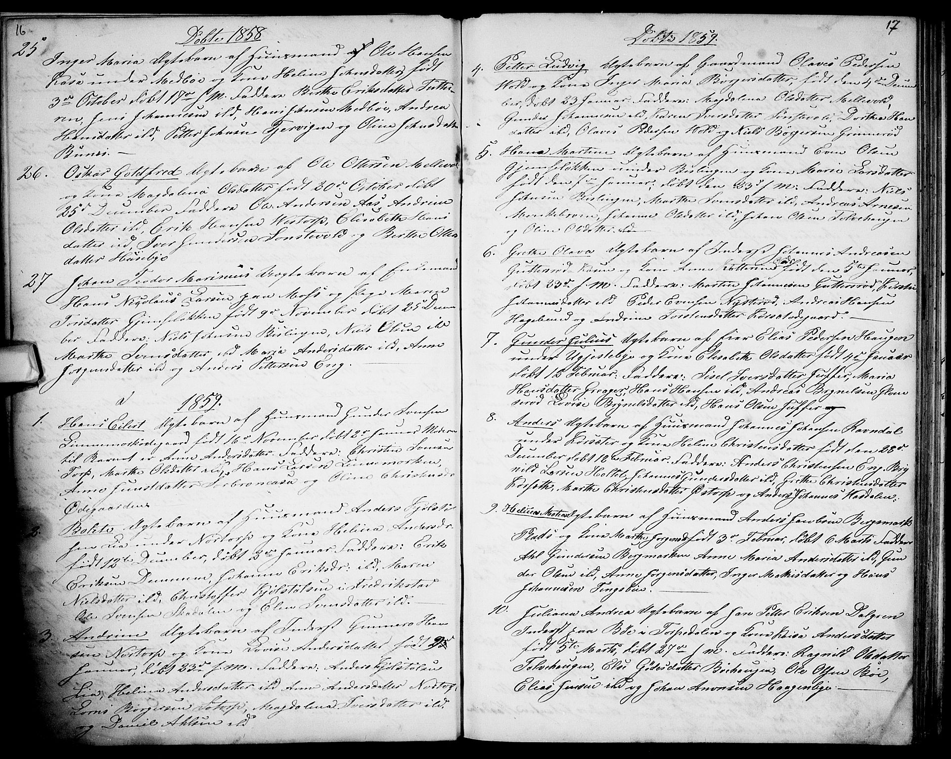 Berg prestekontor Kirkebøker, SAO/A-10902/G/Gc/L0002: Parish register (copy) no. III 2, 1856-1887, p. 16-17
