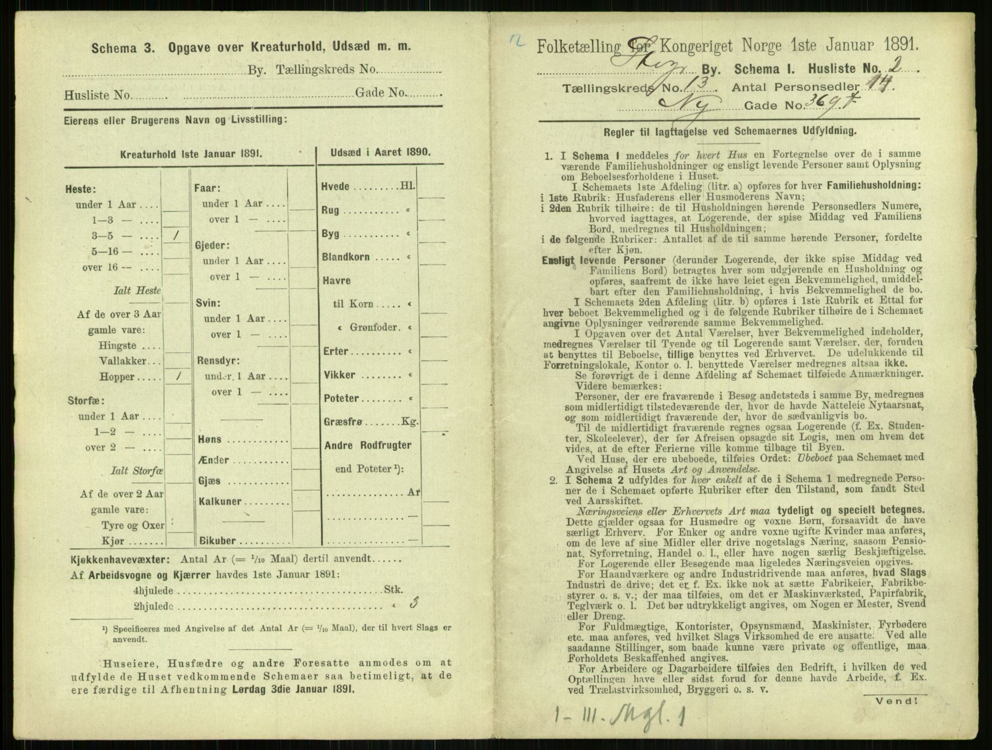 RA, 1891 census for 1103 Stavanger, 1891, p. 2353