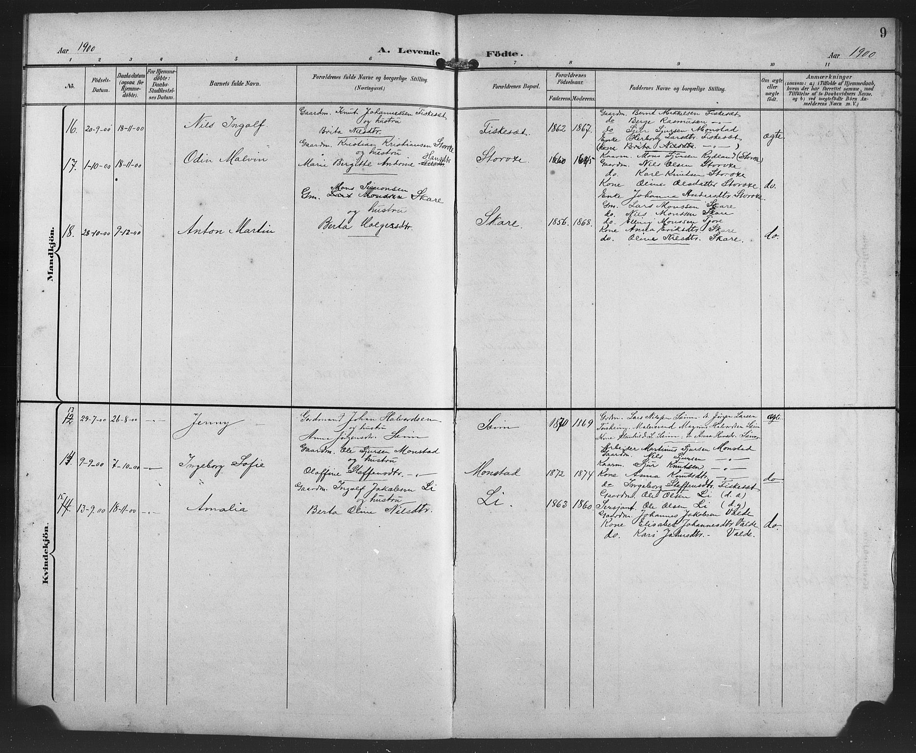 Alversund Sokneprestembete, SAB/A-73901/H/Ha/Haa/Haad/L0003: Parish register (official) no. D 3, 1899-1908, p. 9