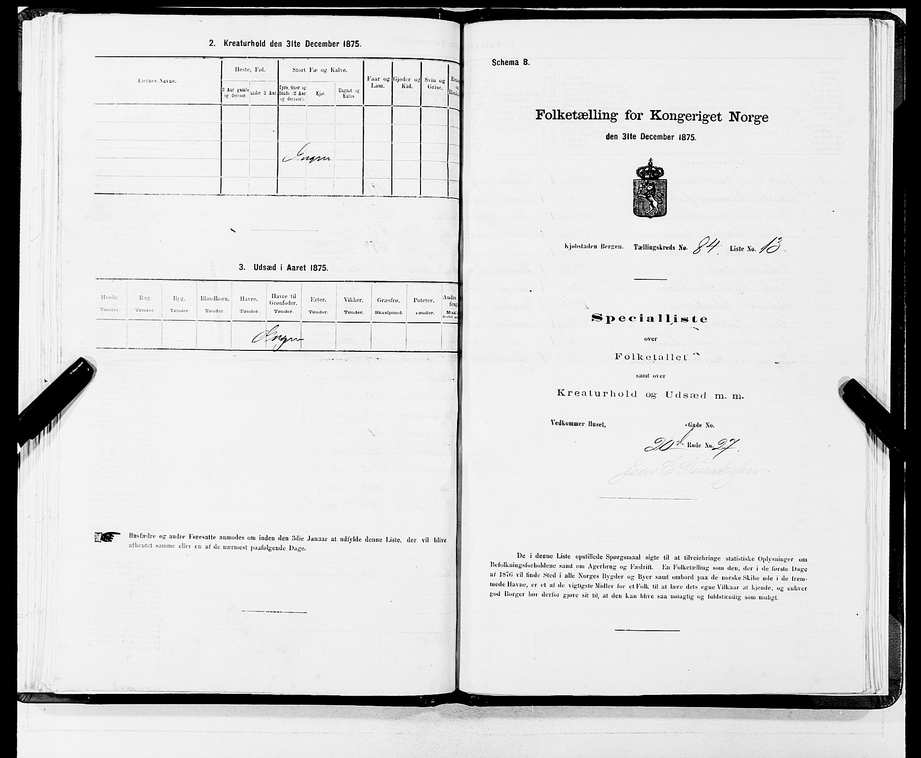 SAB, 1875 census for 1301 Bergen, 1875, p. 4527