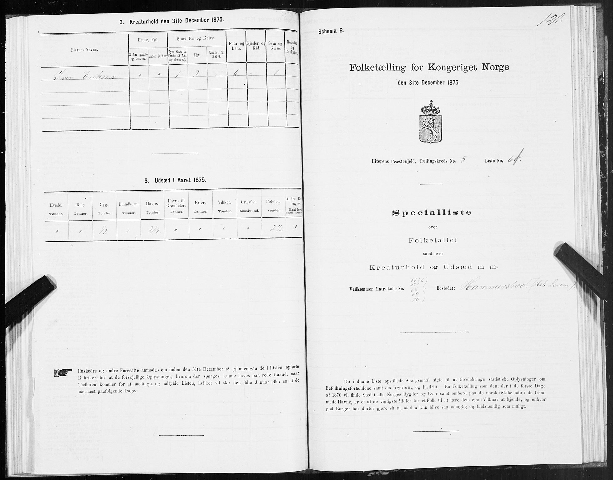 SAT, 1875 census for 1617P Hitra, 1875, p. 3121