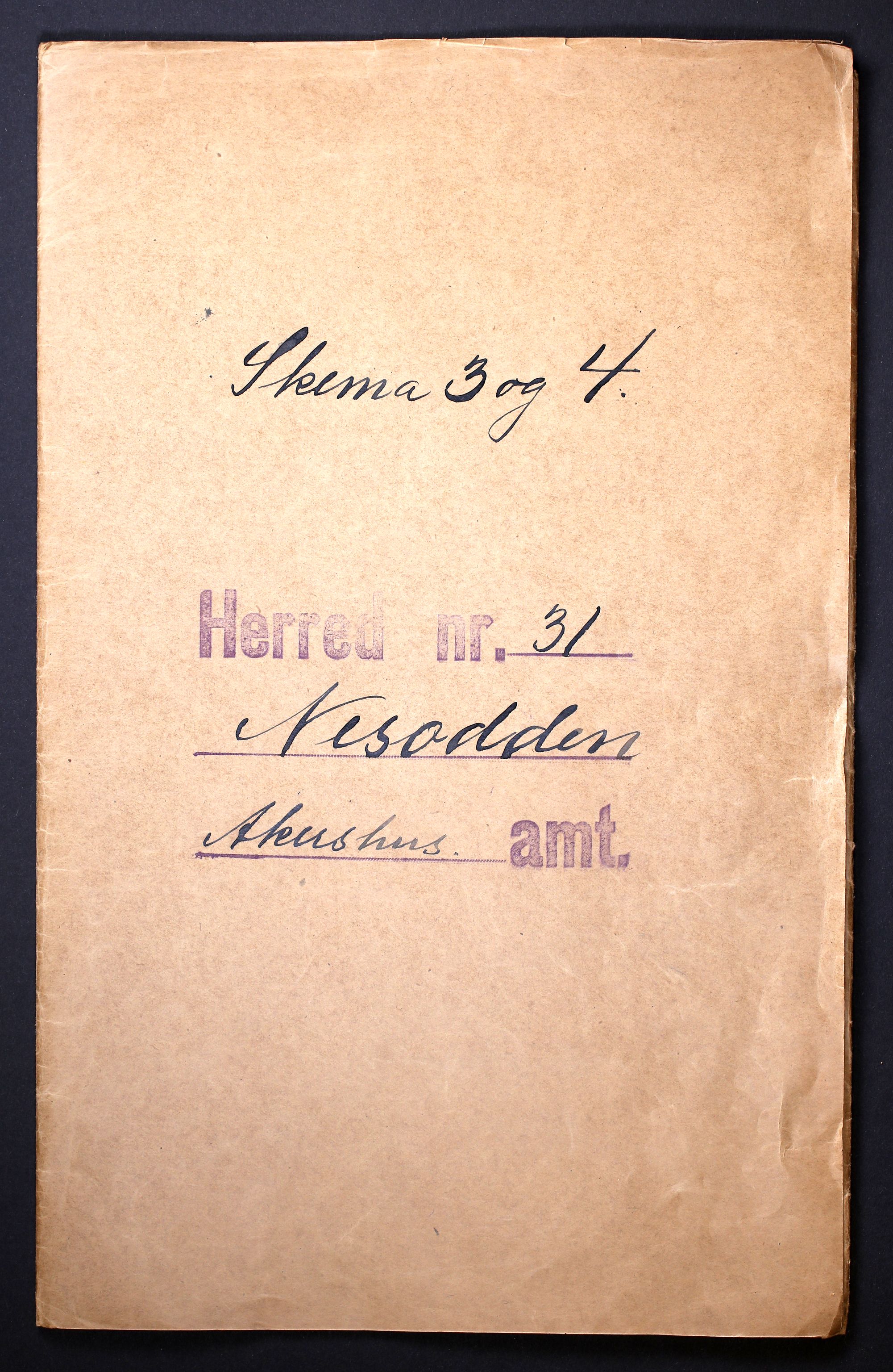 RA, 1910 census for Nesodden, 1910, p. 1