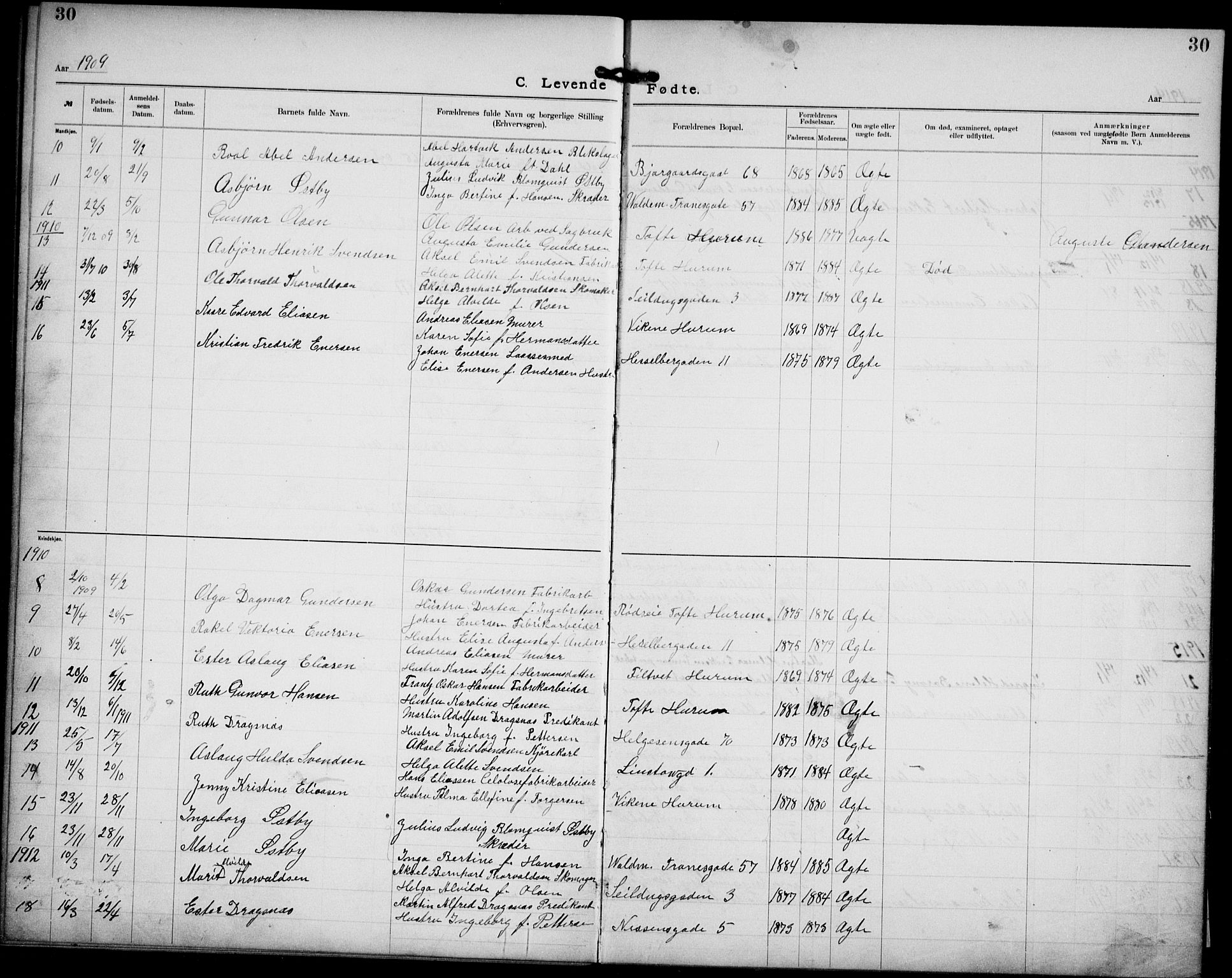 Kristi menighet Oslo , AV/SAO-PAO-0220/A/L0001: Dissenter register no. 1, 1903-1938, p. 30