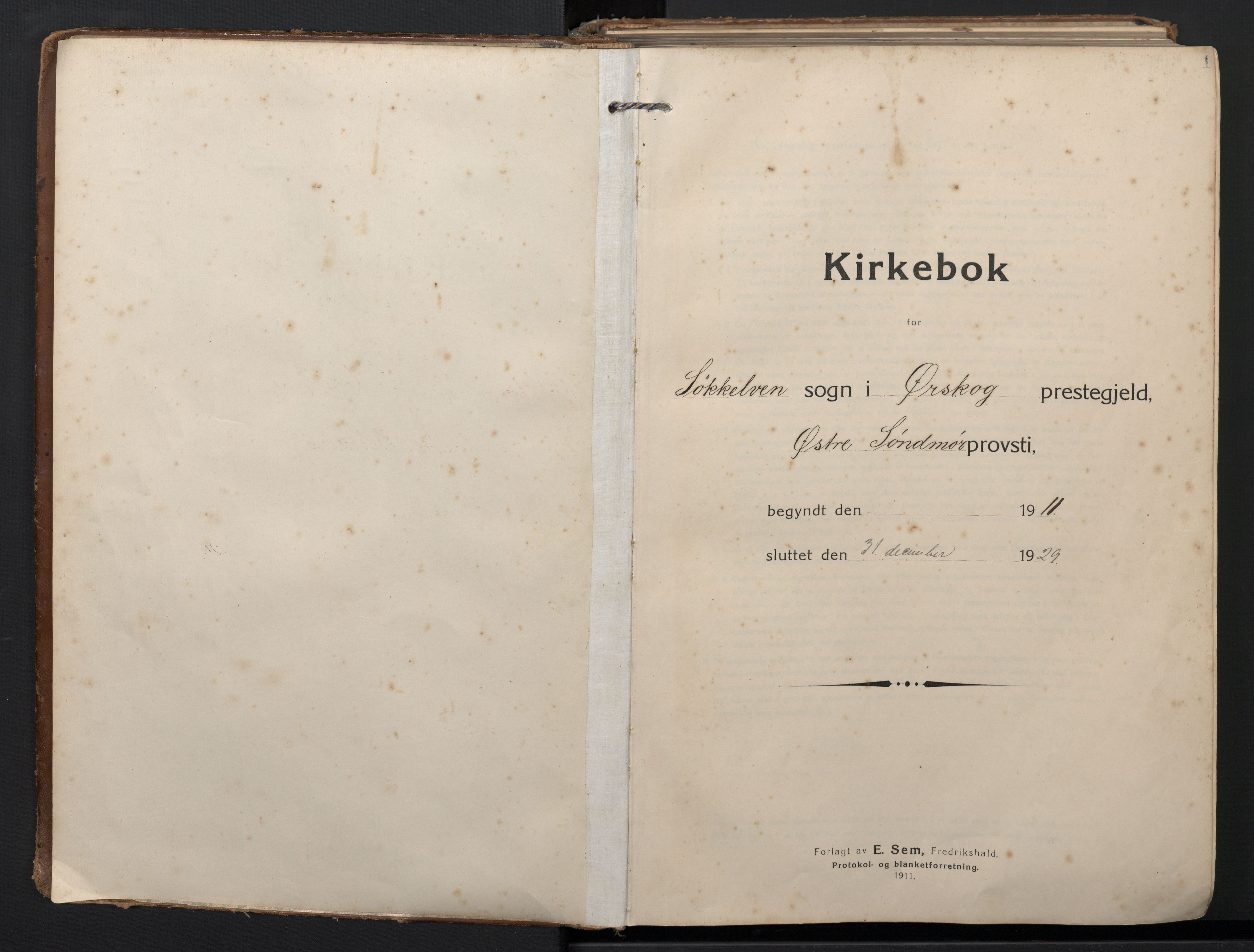 Ministerialprotokoller, klokkerbøker og fødselsregistre - Møre og Romsdal, SAT/A-1454/523/L0337: Parish register (official) no. 523A04, 1911-1929, p. 1