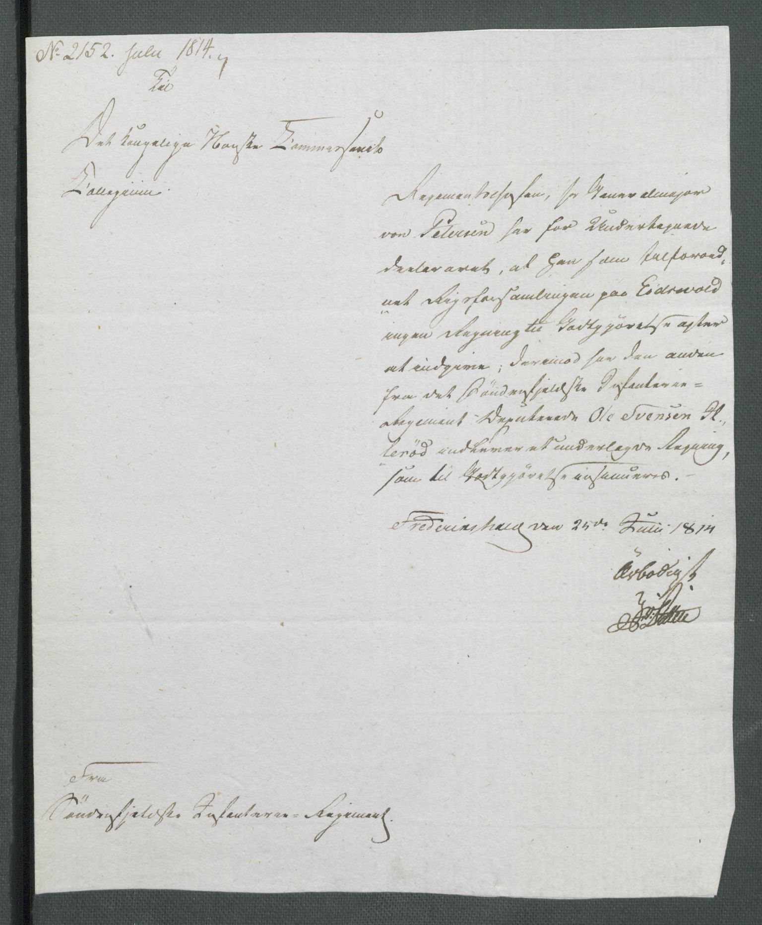 5. departement for finans-, handels- og tollfaget, RA/S-3893/C/Cb/L0014: Regninger fra Riksforsamlingens deputerede, 1814, p. 122