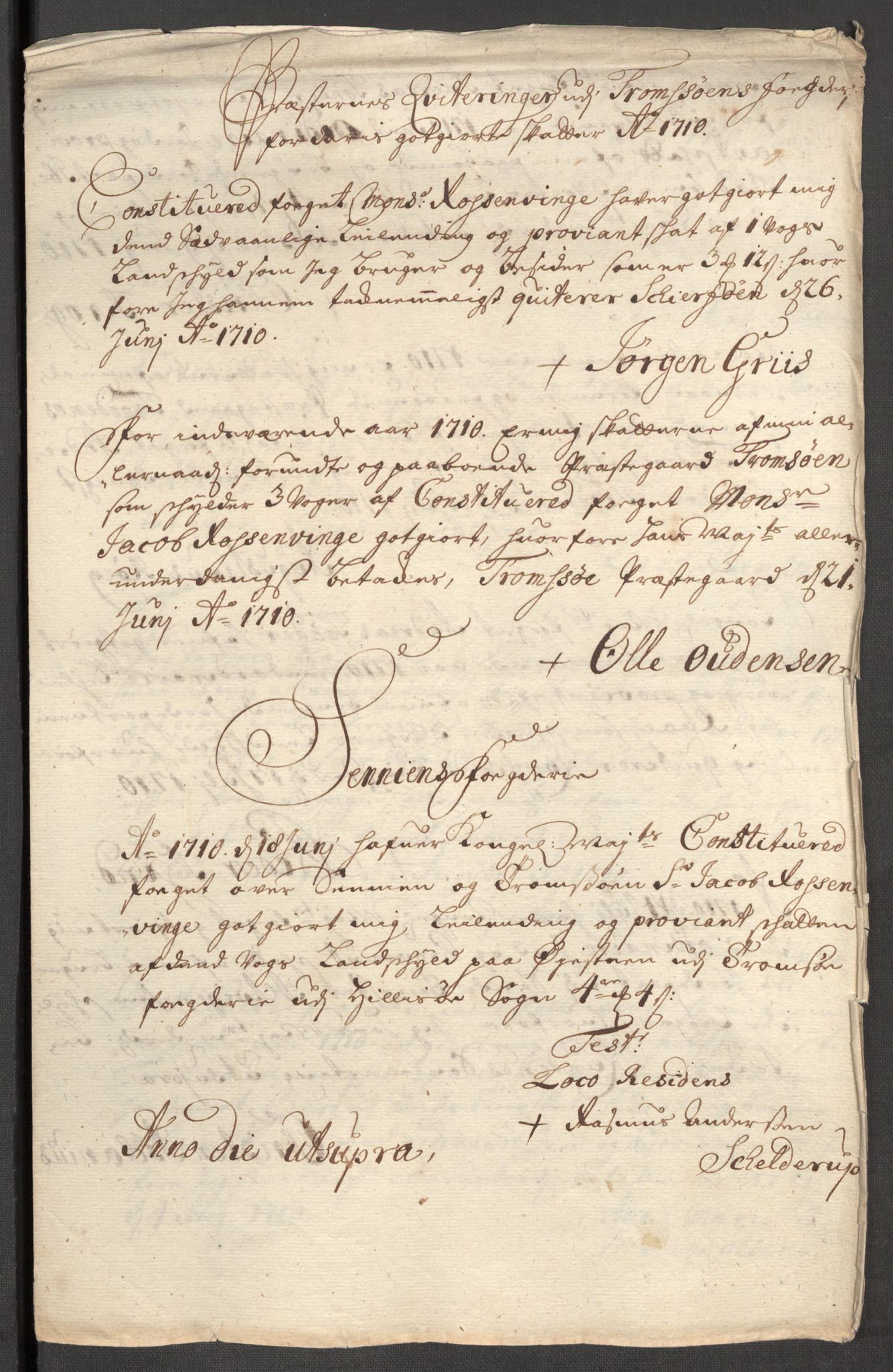Rentekammeret inntil 1814, Reviderte regnskaper, Fogderegnskap, RA/EA-4092/R68/L4757: Fogderegnskap Senja og Troms, 1708-1710, p. 278