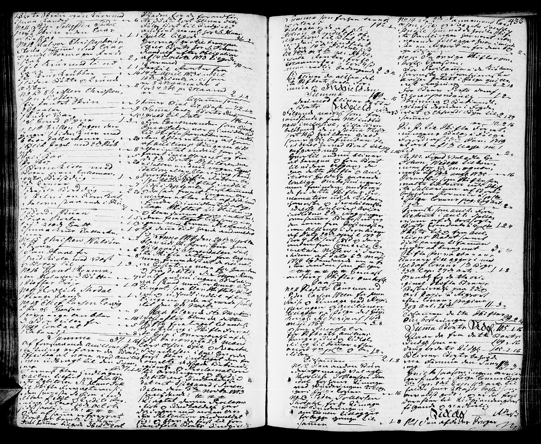 Nordmøre sorenskriveri, AV/SAT-A-4132/1/3/3A/L0016: Skifteprotokoll nr. 14, 1772-1776, p. 432b-433a