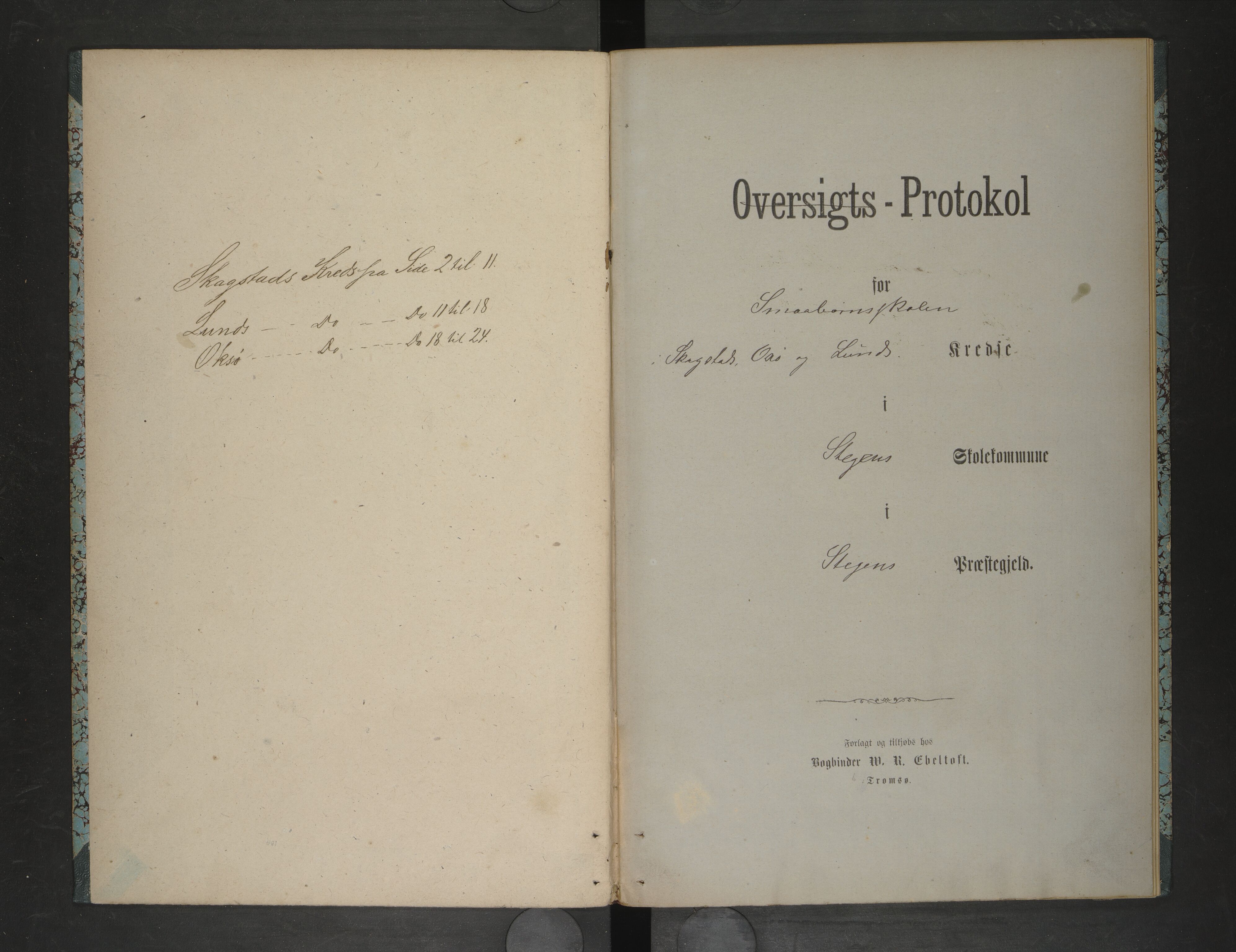 Steigen kommune. Ymse skolekretser, AIN/K-18480.510.01/F/Fc/L0016: Lunds/Oksøy/Skagstad/, 1877-1878