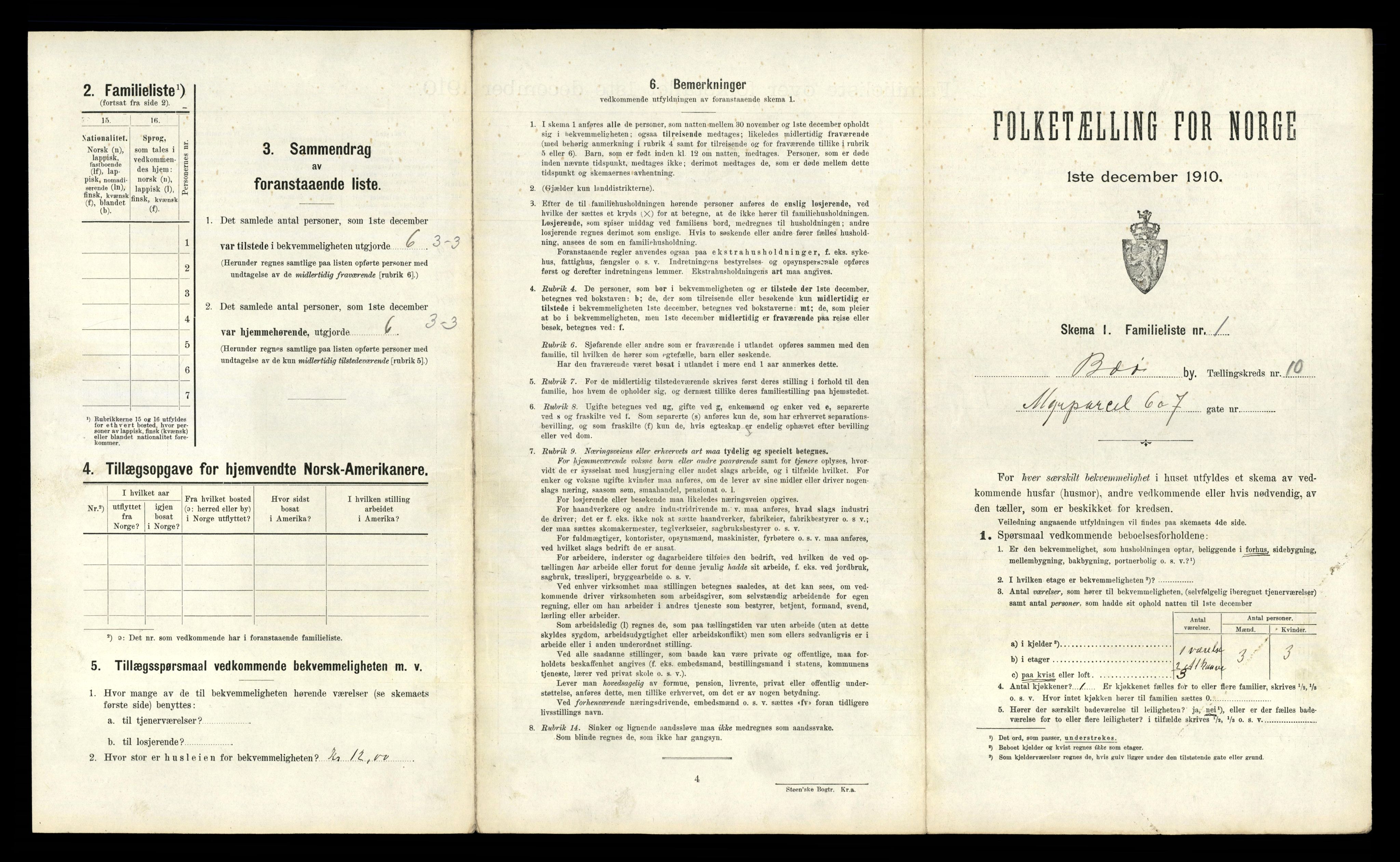 RA, 1910 census for Bodø, 1910, p. 2871