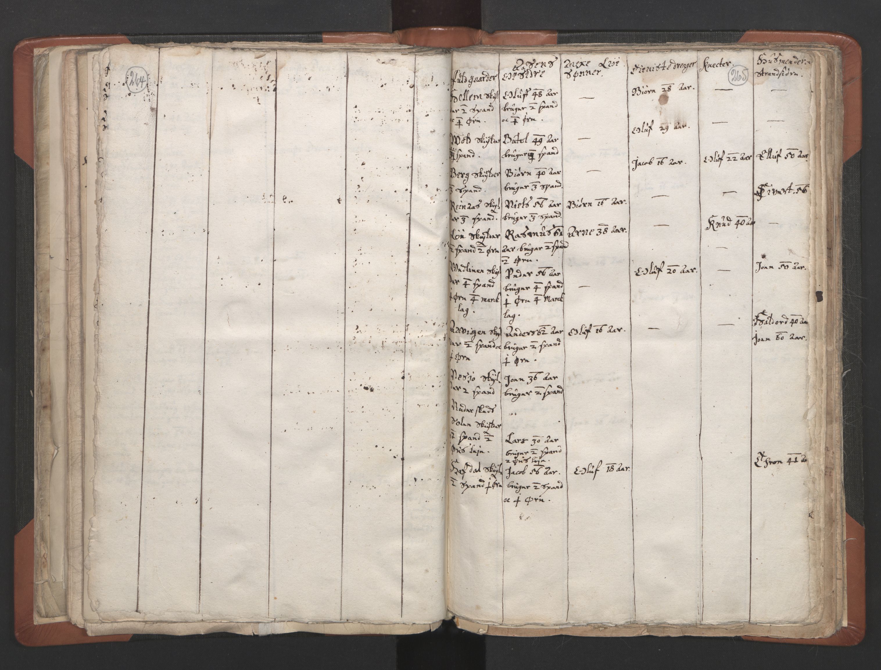 RA, Vicar's Census 1664-1666, no. 32: Innherad deanery, 1664-1666, p. 264-265