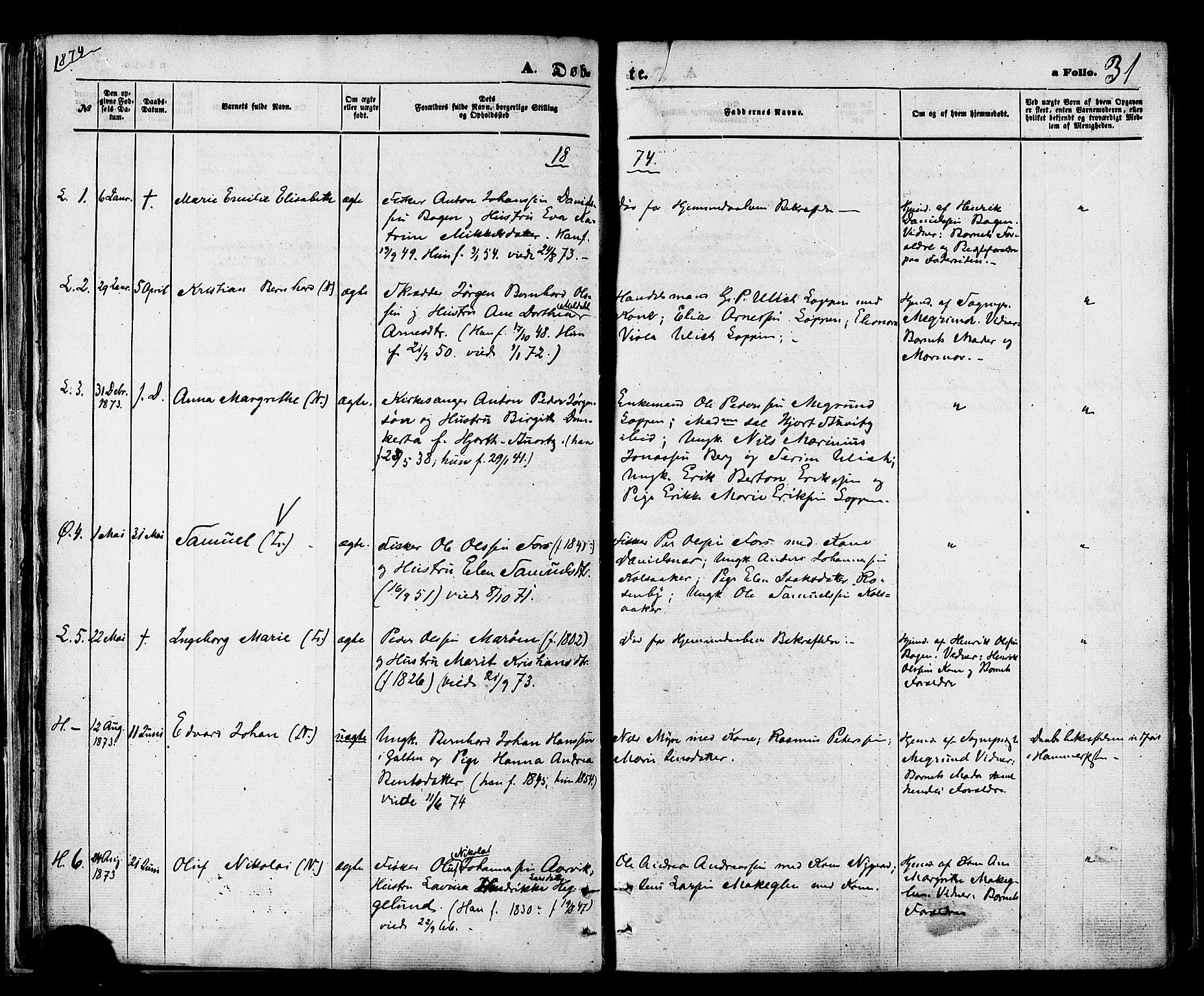 Loppa sokneprestkontor, SATØ/S-1339/H/Ha/L0005kirke: Parish register (official) no. 5, 1869-1878, p. 31