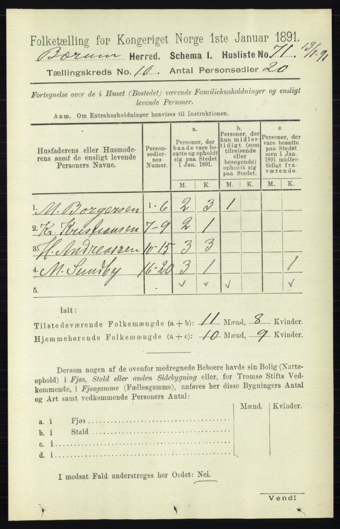 RA, 1891 census for 0219 Bærum, 1891, p. 6355