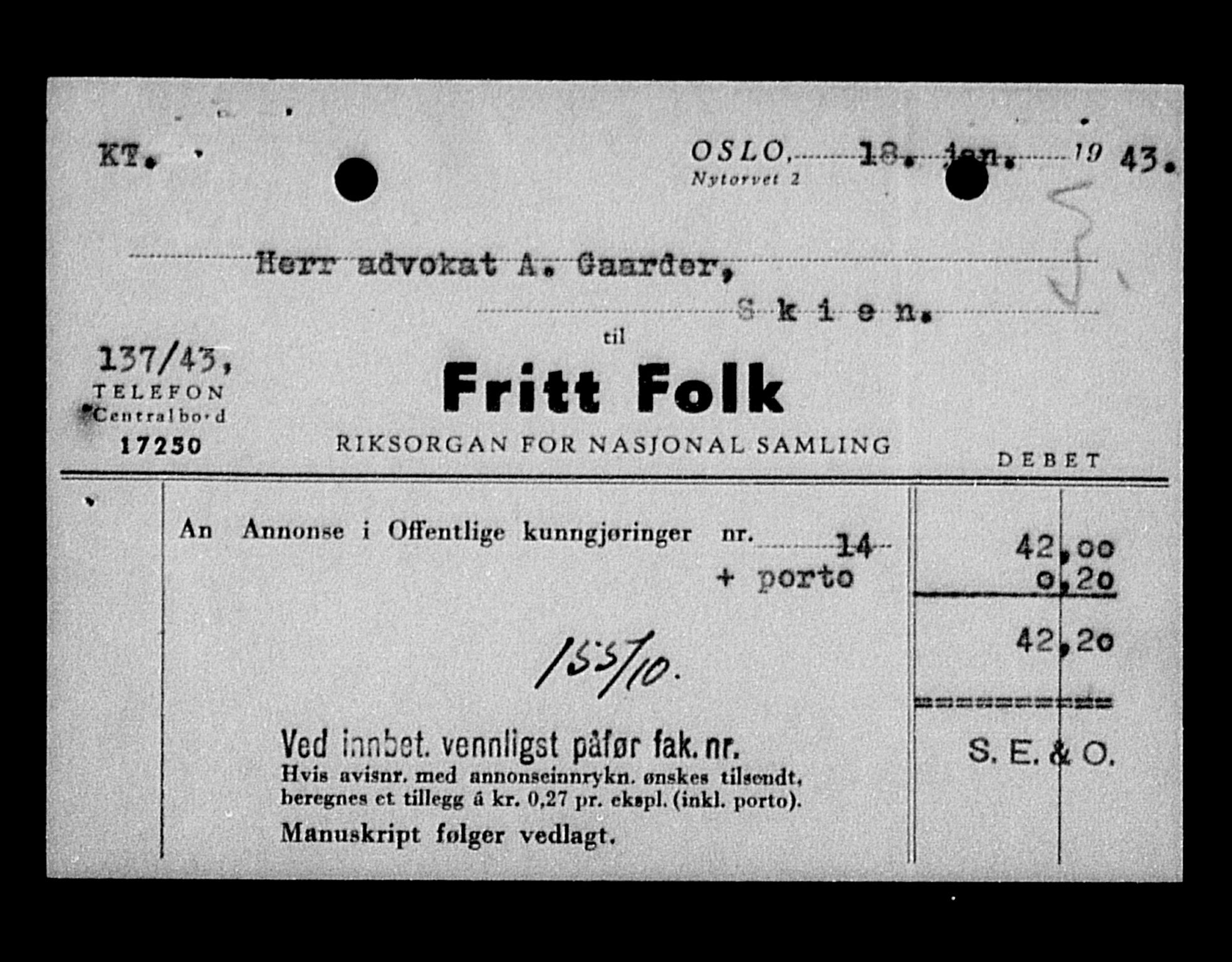 Justisdepartementet, Tilbakeføringskontoret for inndratte formuer, AV/RA-S-1564/H/Hc/Hcd/L0989: --, 1945-1947, p. 591