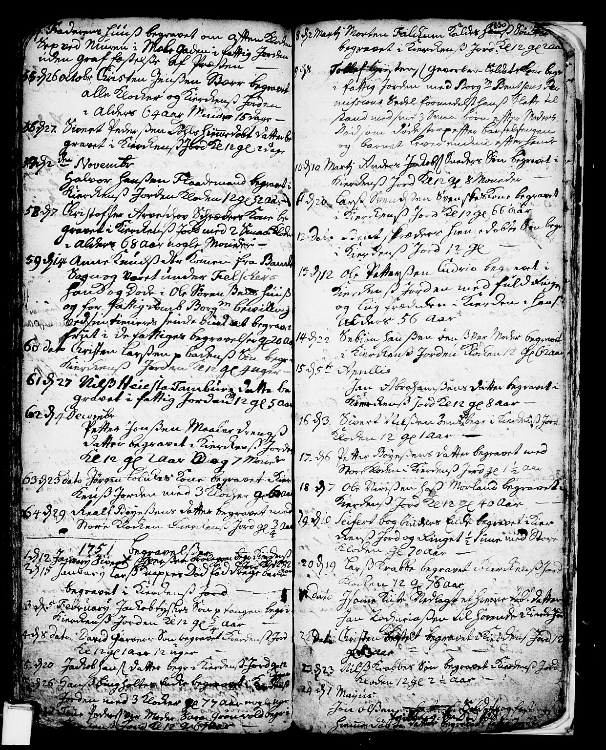 Skien kirkebøker, SAKO/A-302/F/Fa/L0002: Parish register (official) no. 2, 1716-1757, p. 230