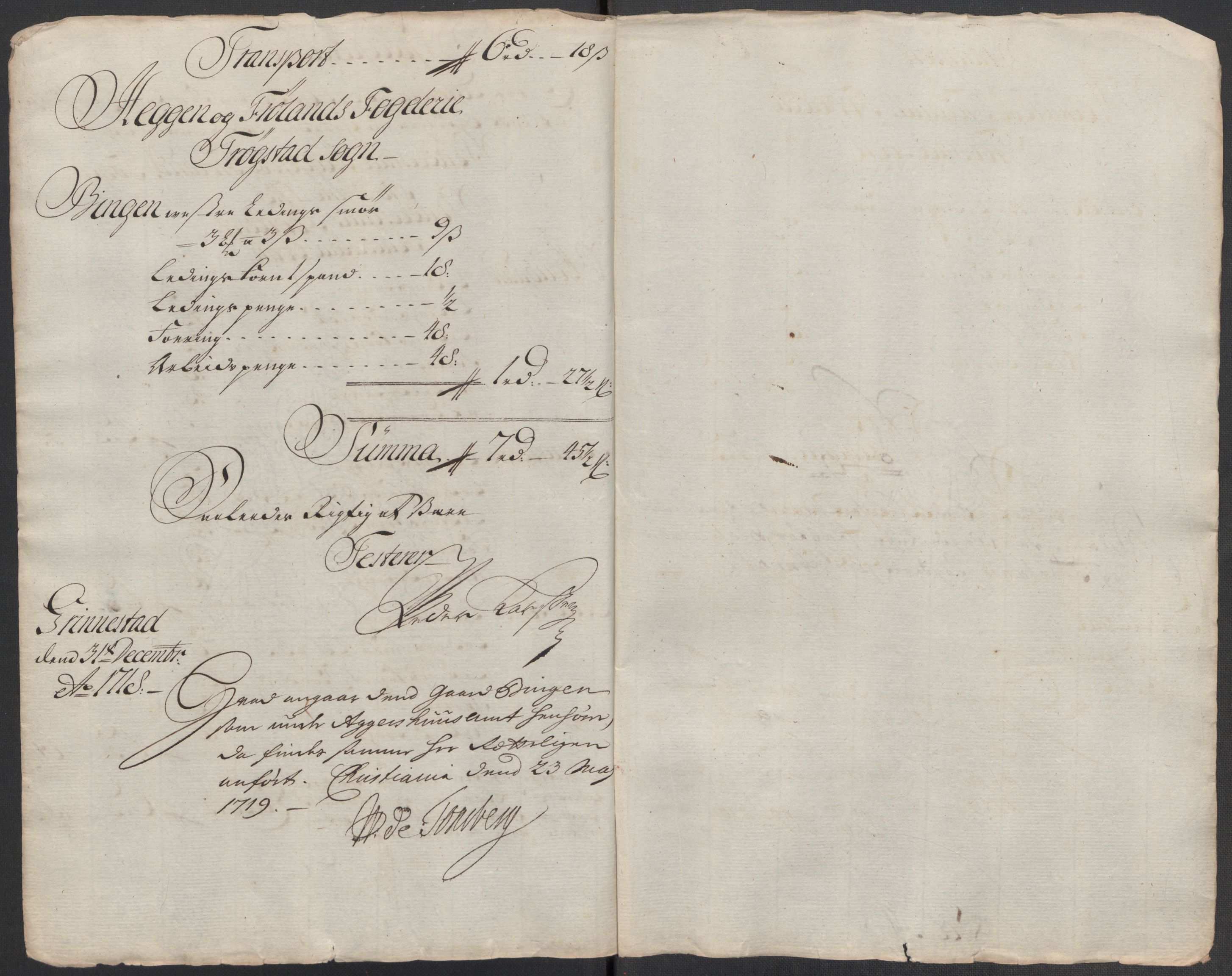 Rentekammeret inntil 1814, Reviderte regnskaper, Fogderegnskap, AV/RA-EA-4092/R07/L0315: Fogderegnskap Rakkestad, Heggen og Frøland, 1718, p. 364