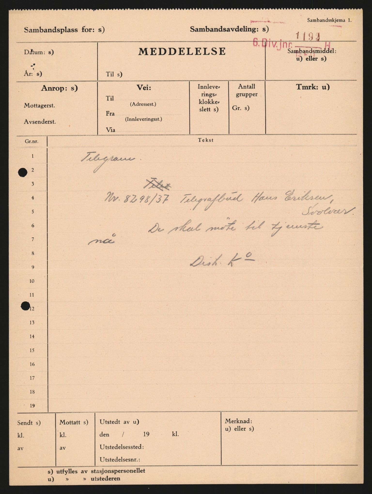 Forsvaret, Forsvarets krigshistoriske avdeling, RA/RAFA-2017/Y/Yb/L0122: II-C-11-600  -  6. Divisjon med avdelinger, 1940, p. 236