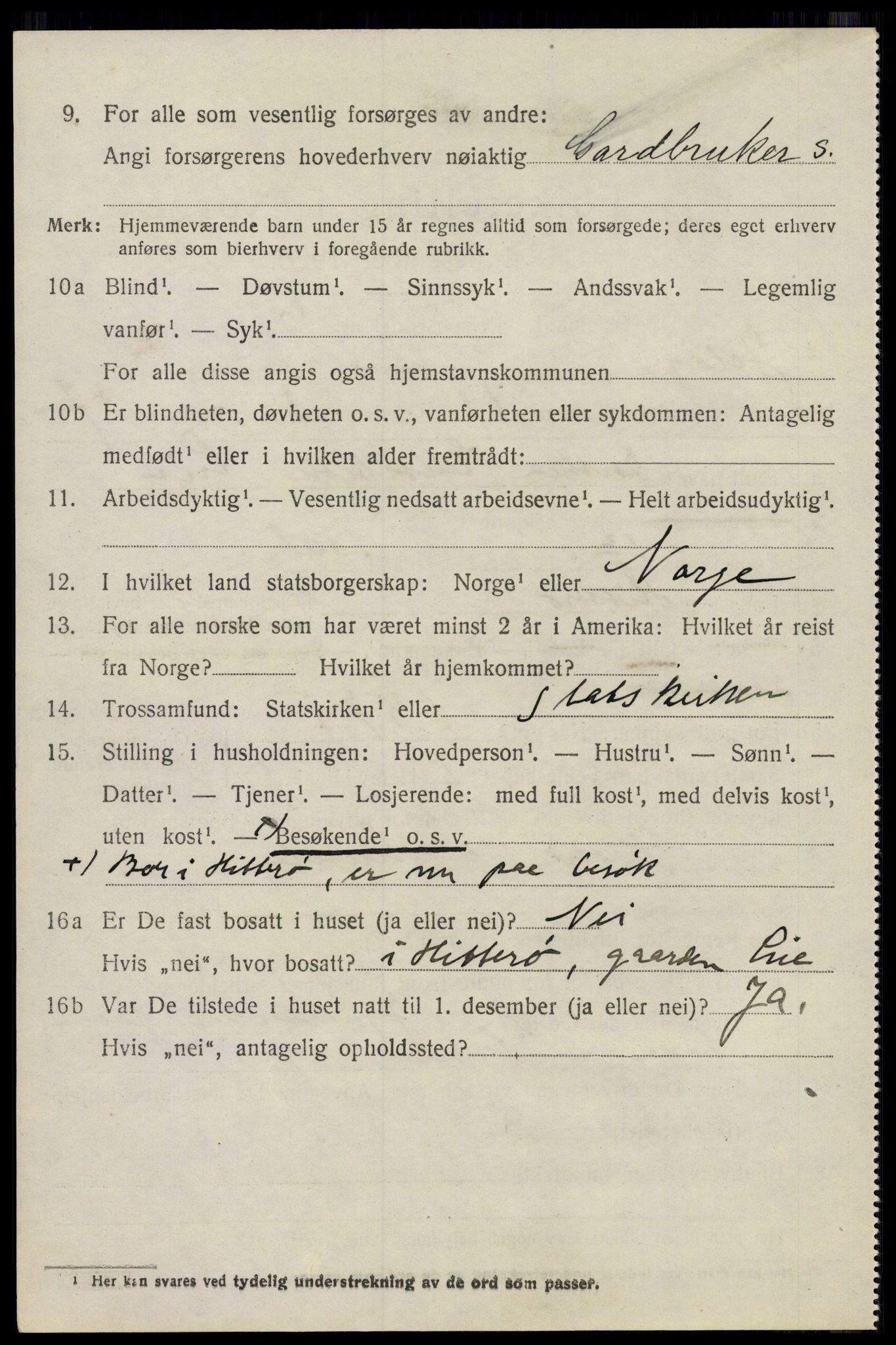 SAO, 1920 census for Moss land district, 1920, p. 2692