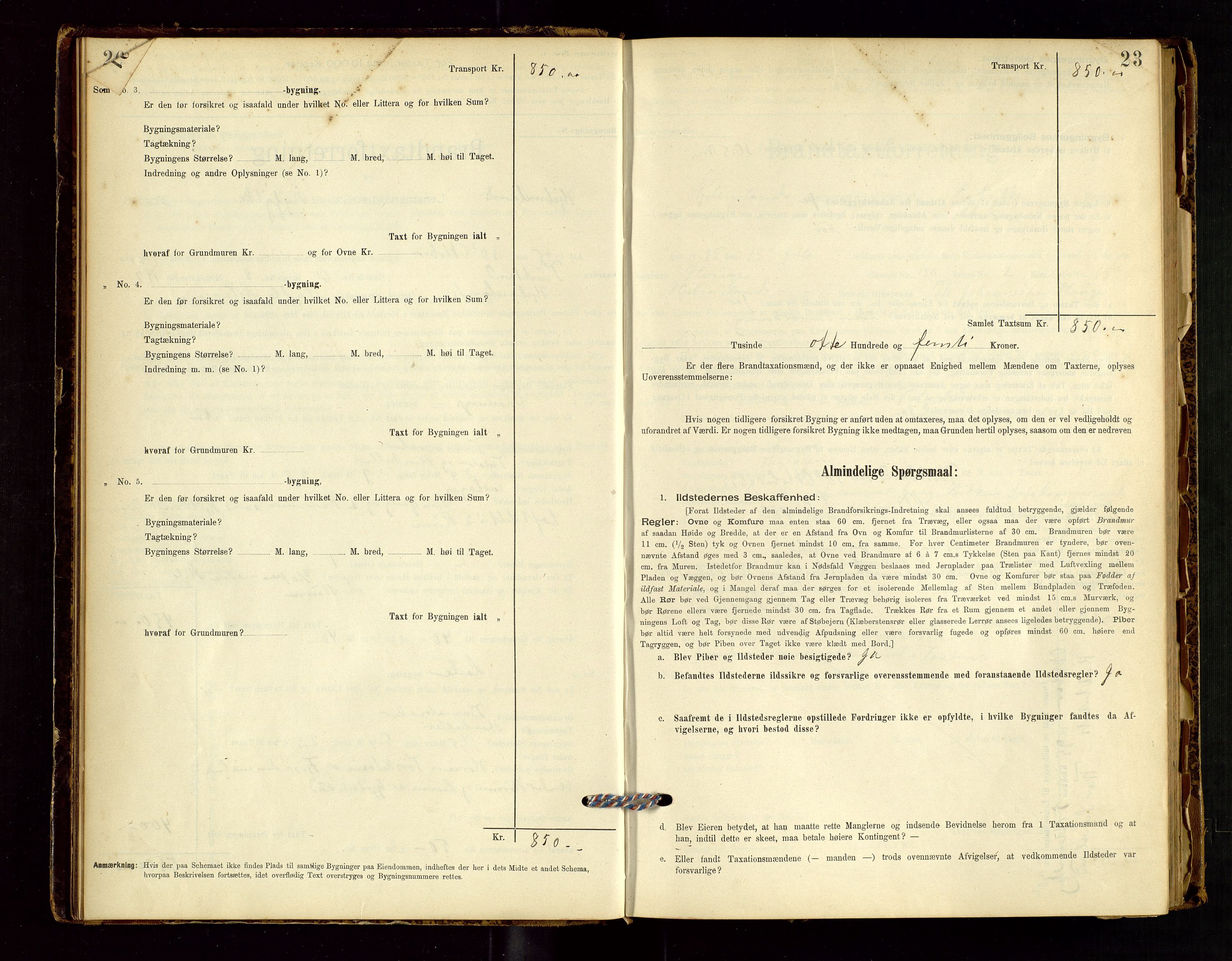 Hjelmeland lensmannskontor, AV/SAST-A-100439/Gob/L0001: "Brandtaxationsprotokol", 1895-1932, p. 22-23