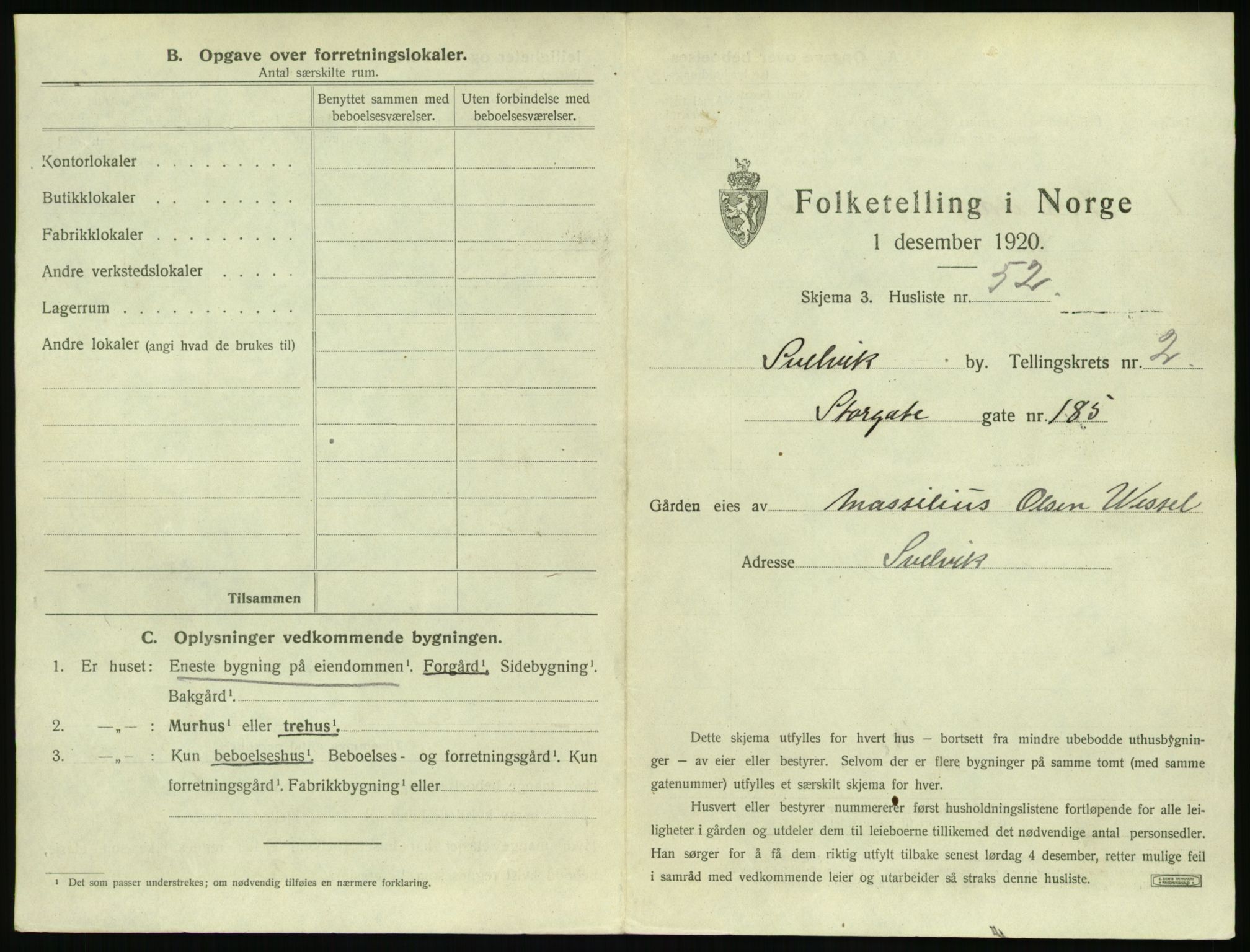 SAKO, 1920 census for Svelvik, 1920, p. 379