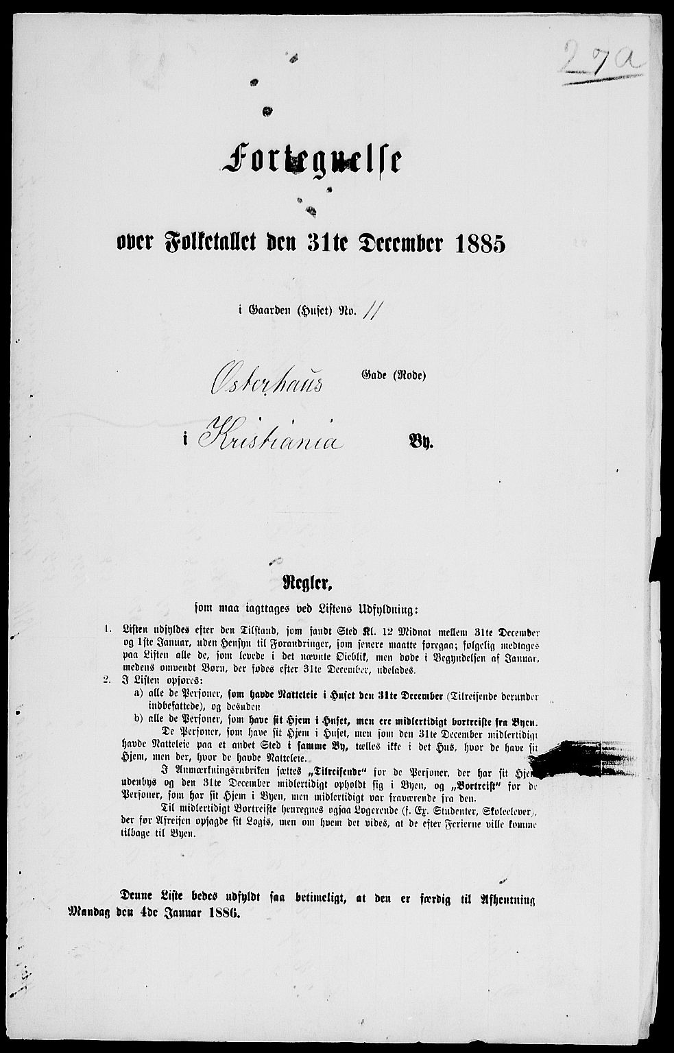 RA, 1885 census for 0301 Kristiania, 1885, p. 5640