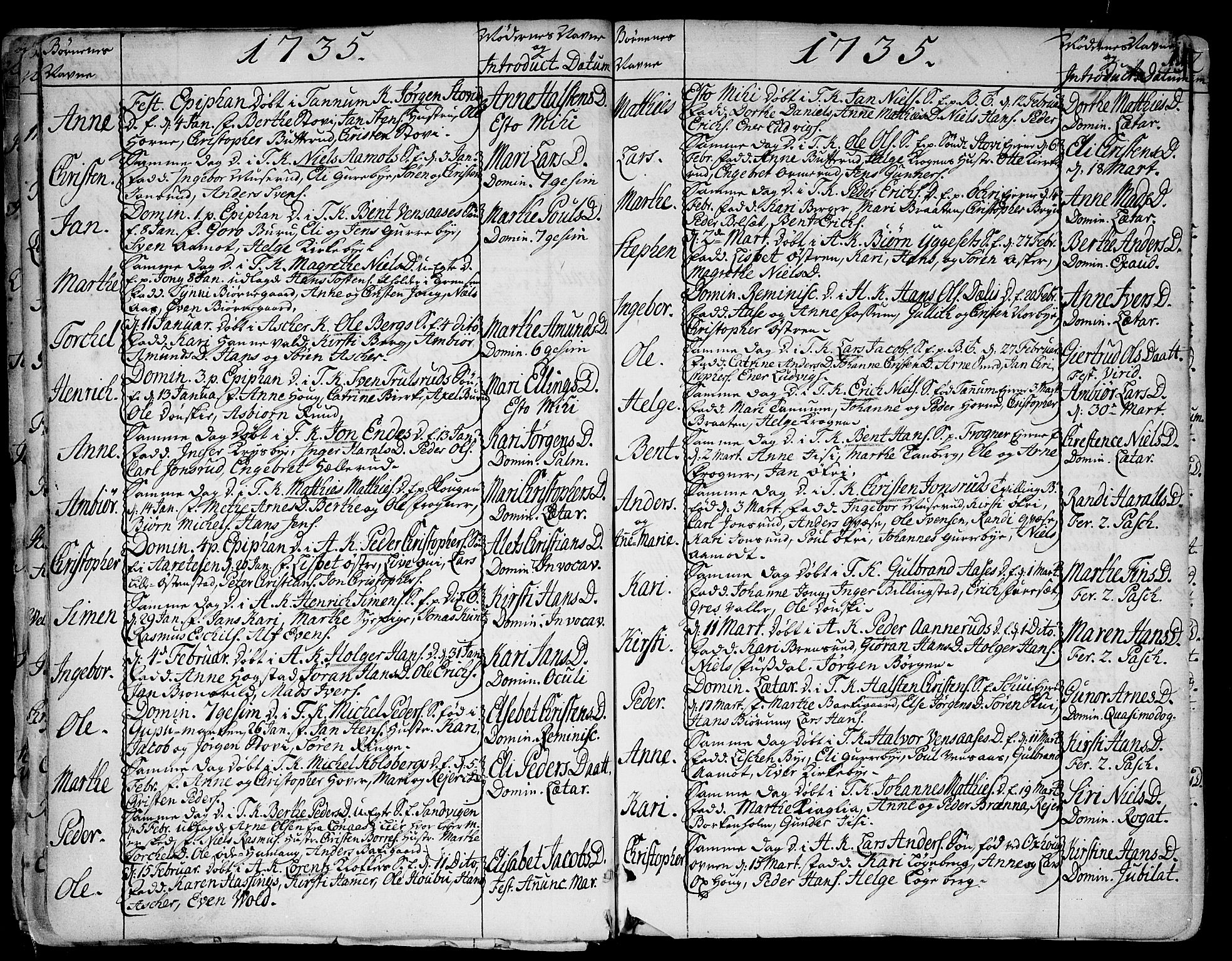 Asker prestekontor Kirkebøker, SAO/A-10256a/F/Fa/L0002: Parish register (official) no. I 2, 1733-1766, p. 11