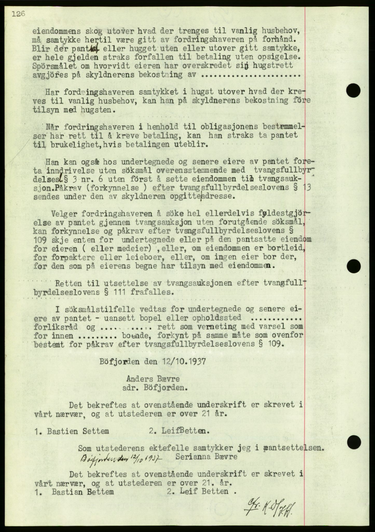 Nordmøre sorenskriveri, AV/SAT-A-4132/1/2/2Ca/L0092: Mortgage book no. B82, 1937-1938, Diary no: : 2569/1937