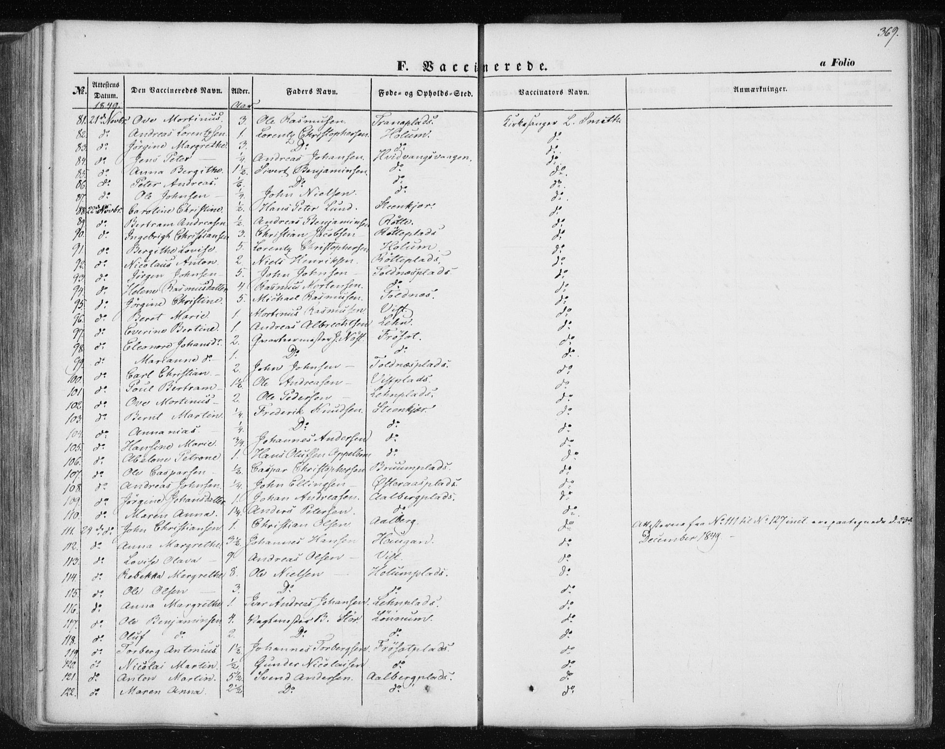 Ministerialprotokoller, klokkerbøker og fødselsregistre - Nord-Trøndelag, SAT/A-1458/735/L0342: Parish register (official) no. 735A07 /1, 1849-1862, p. 369