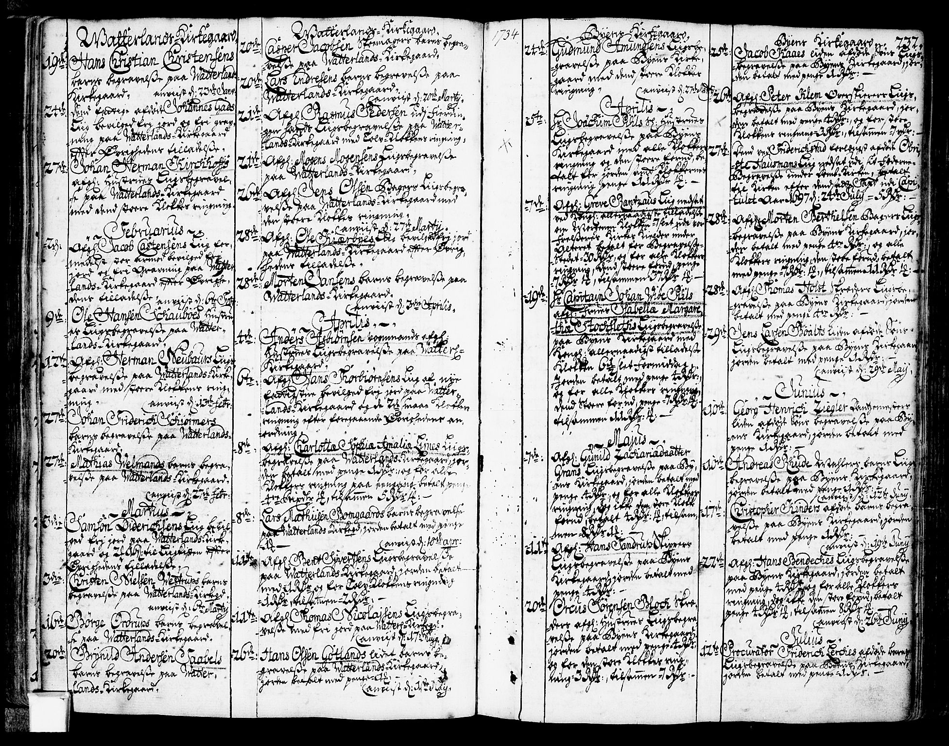 Oslo domkirke Kirkebøker, SAO/A-10752/F/Fa/L0003: Parish register (official) no. 3, 1731-1743, p. 232