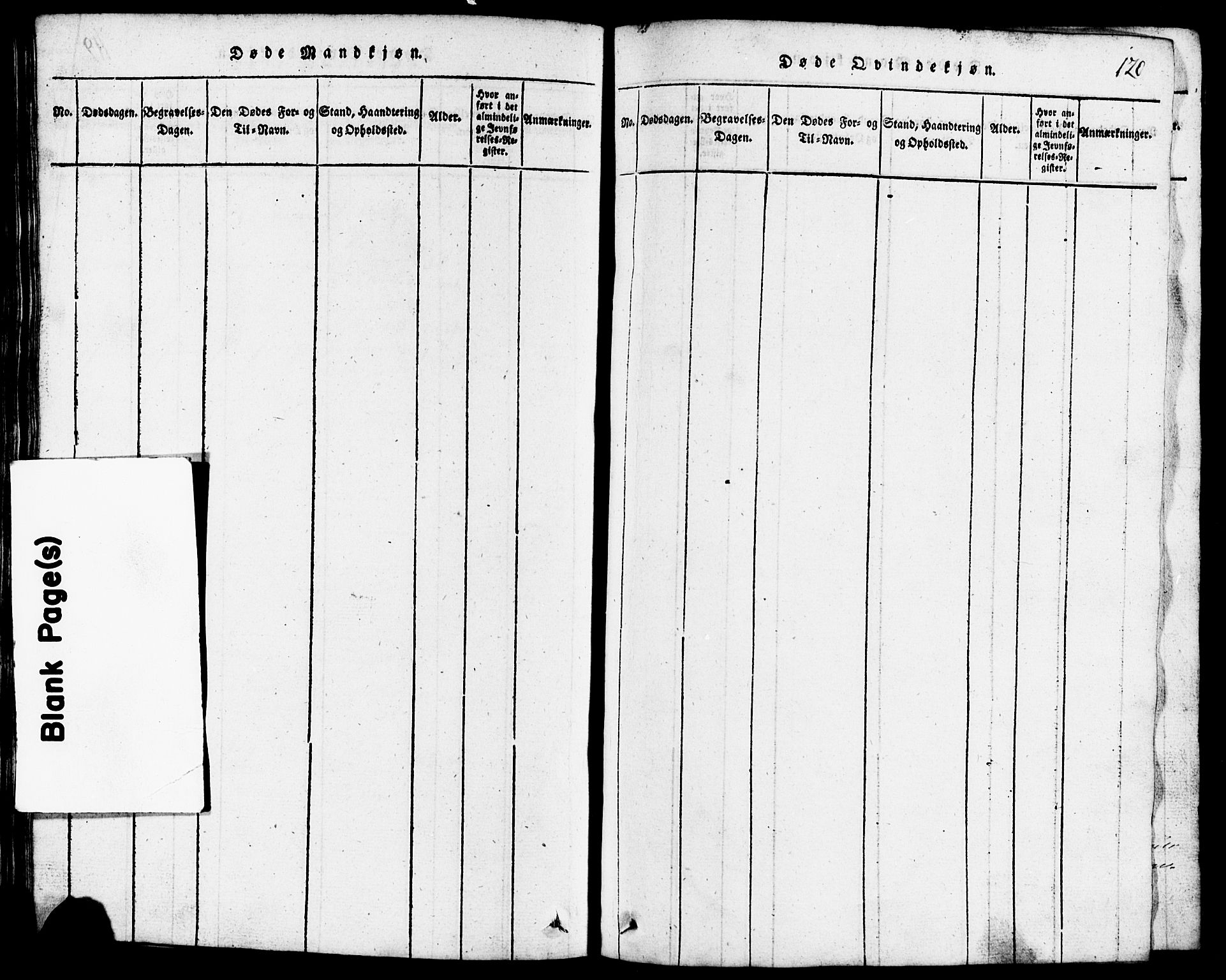 Lund sokneprestkontor, AV/SAST-A-101809/S07/L0001: Parish register (copy) no. B 1, 1815-1853, p. 120