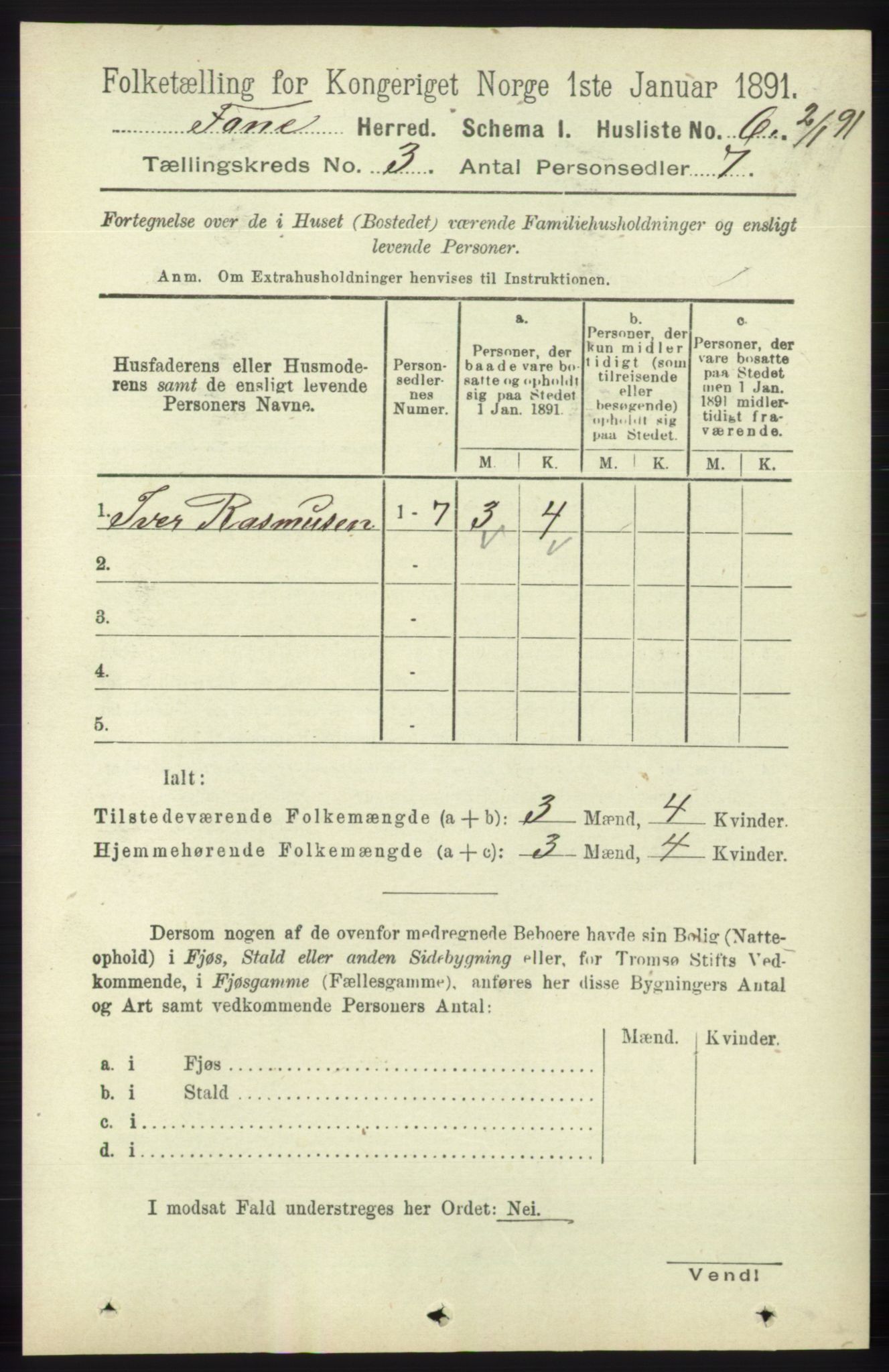 RA, 1891 census for 1249 Fana, 1891, p. 800