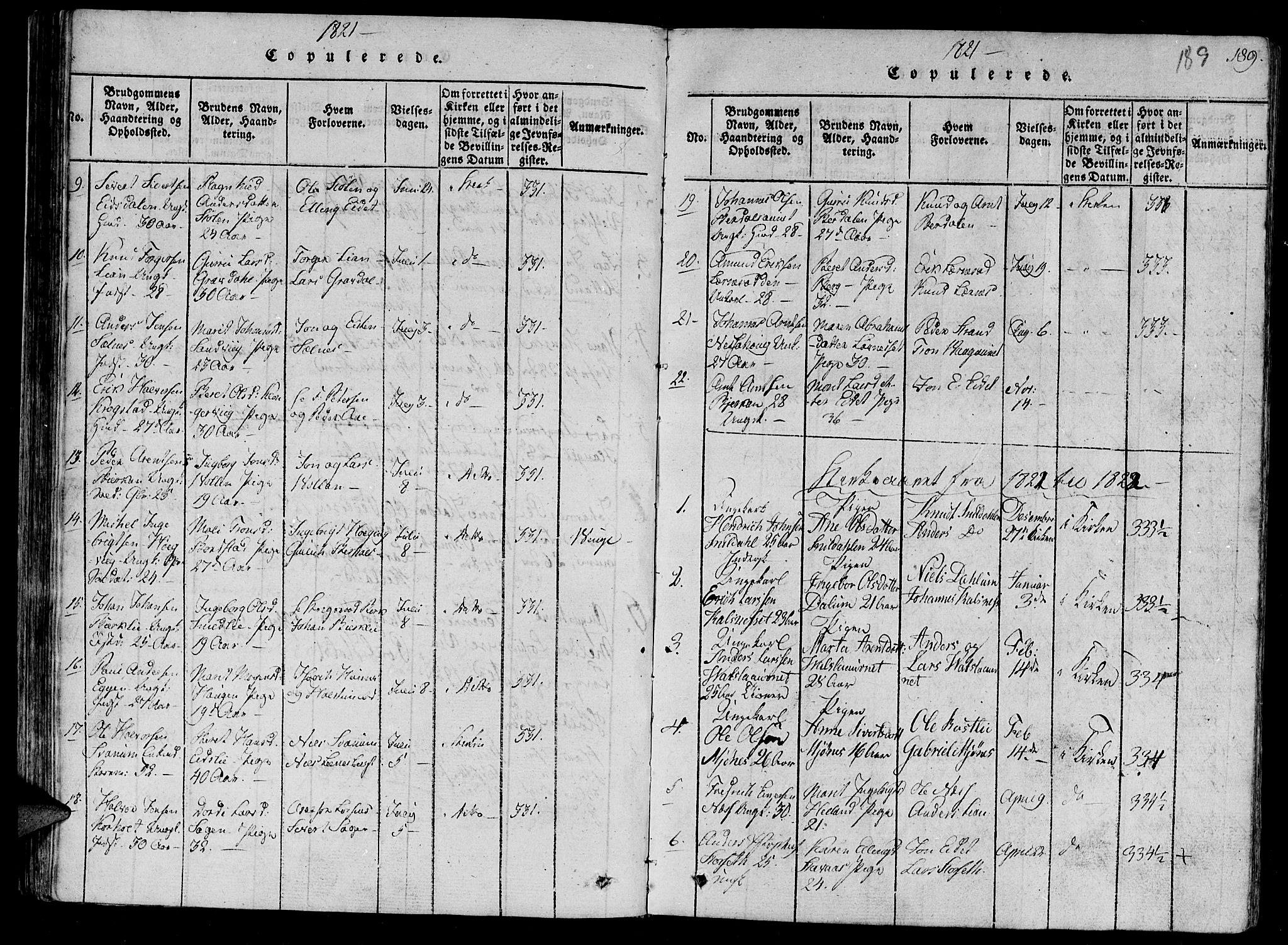 Ministerialprotokoller, klokkerbøker og fødselsregistre - Sør-Trøndelag, SAT/A-1456/630/L0491: Parish register (official) no. 630A04, 1818-1830, p. 189