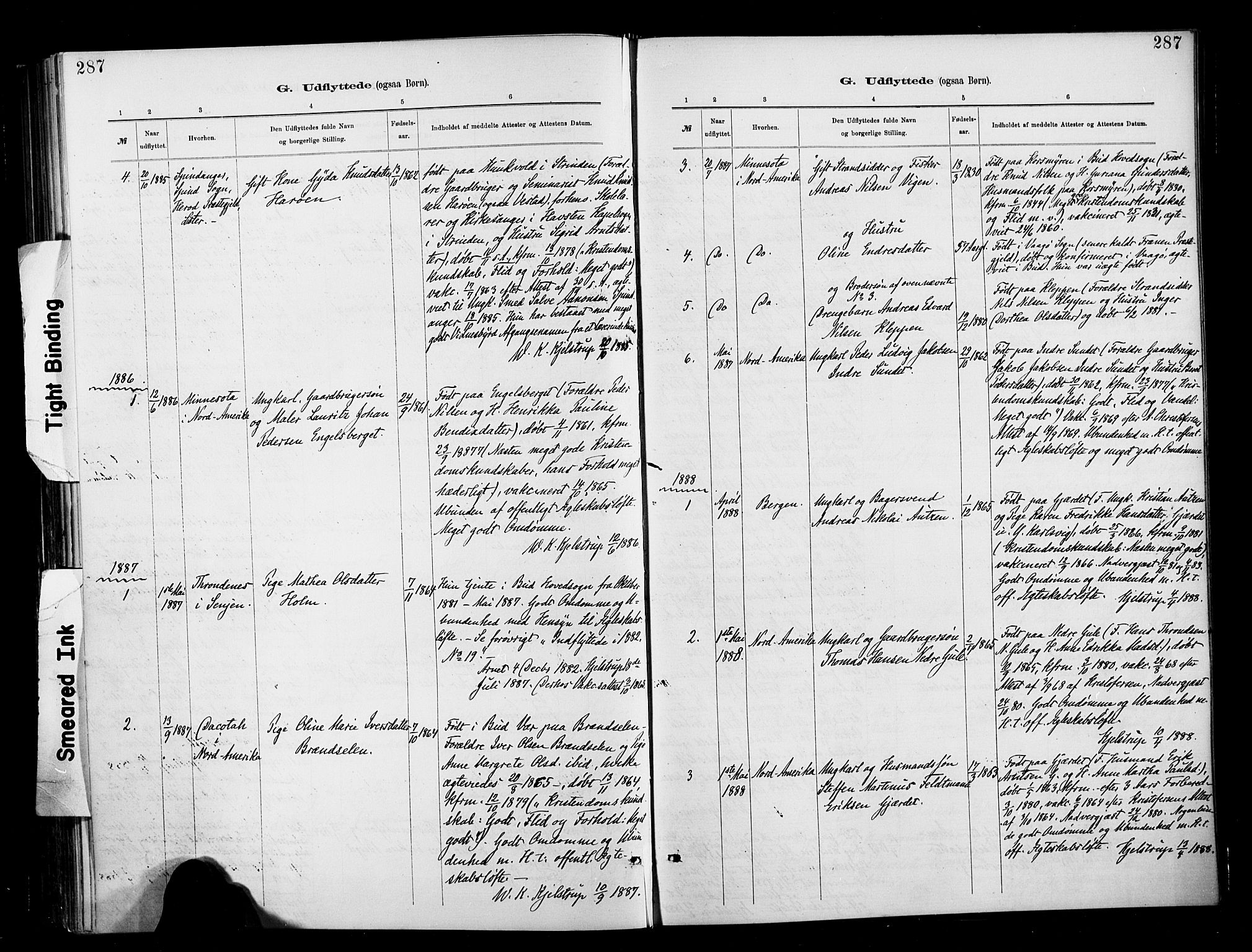 Ministerialprotokoller, klokkerbøker og fødselsregistre - Møre og Romsdal, SAT/A-1454/566/L0769: Parish register (official) no. 566A08, 1881-1903, p. 287
