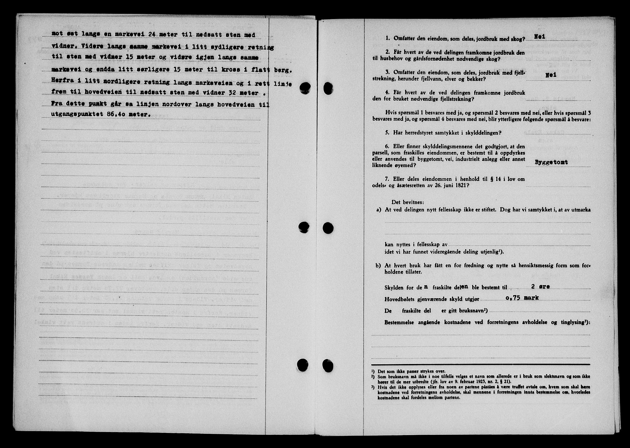 Karmsund sorenskriveri, SAST/A-100311/01/II/IIB/L0080: Mortgage book no. 61A, 1943-1943, Diary no: : 1456/1943