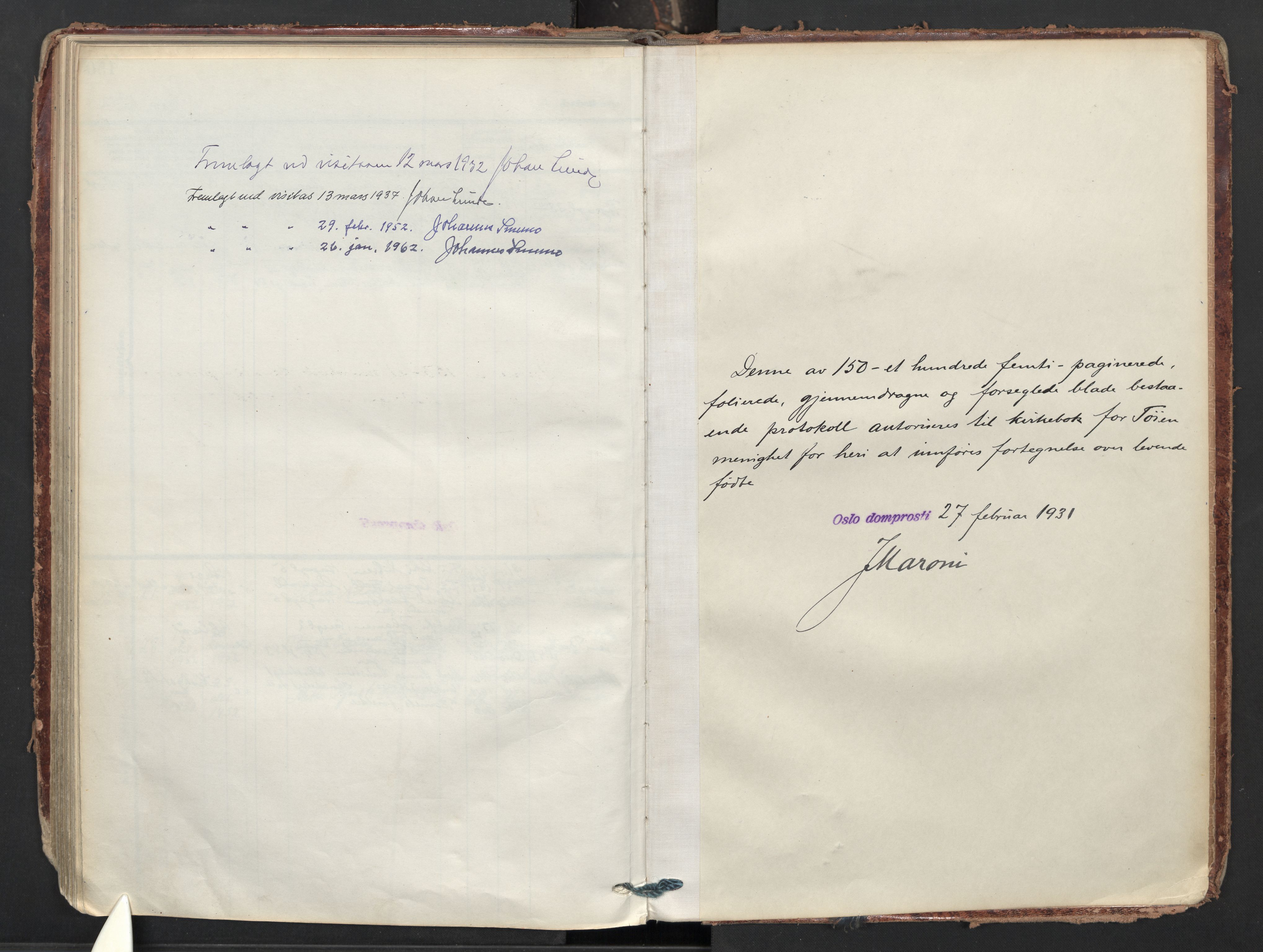 Tøyen prestekontor Kirkebøker, AV/SAO-A-10167a/F/Fa/L0007: Parish register (official) no. I 7, 1931-1952