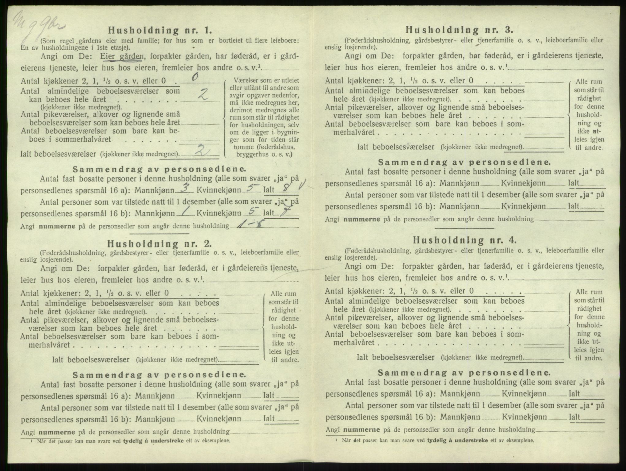 SAB, 1920 census for Hyllestad, 1920, p. 56