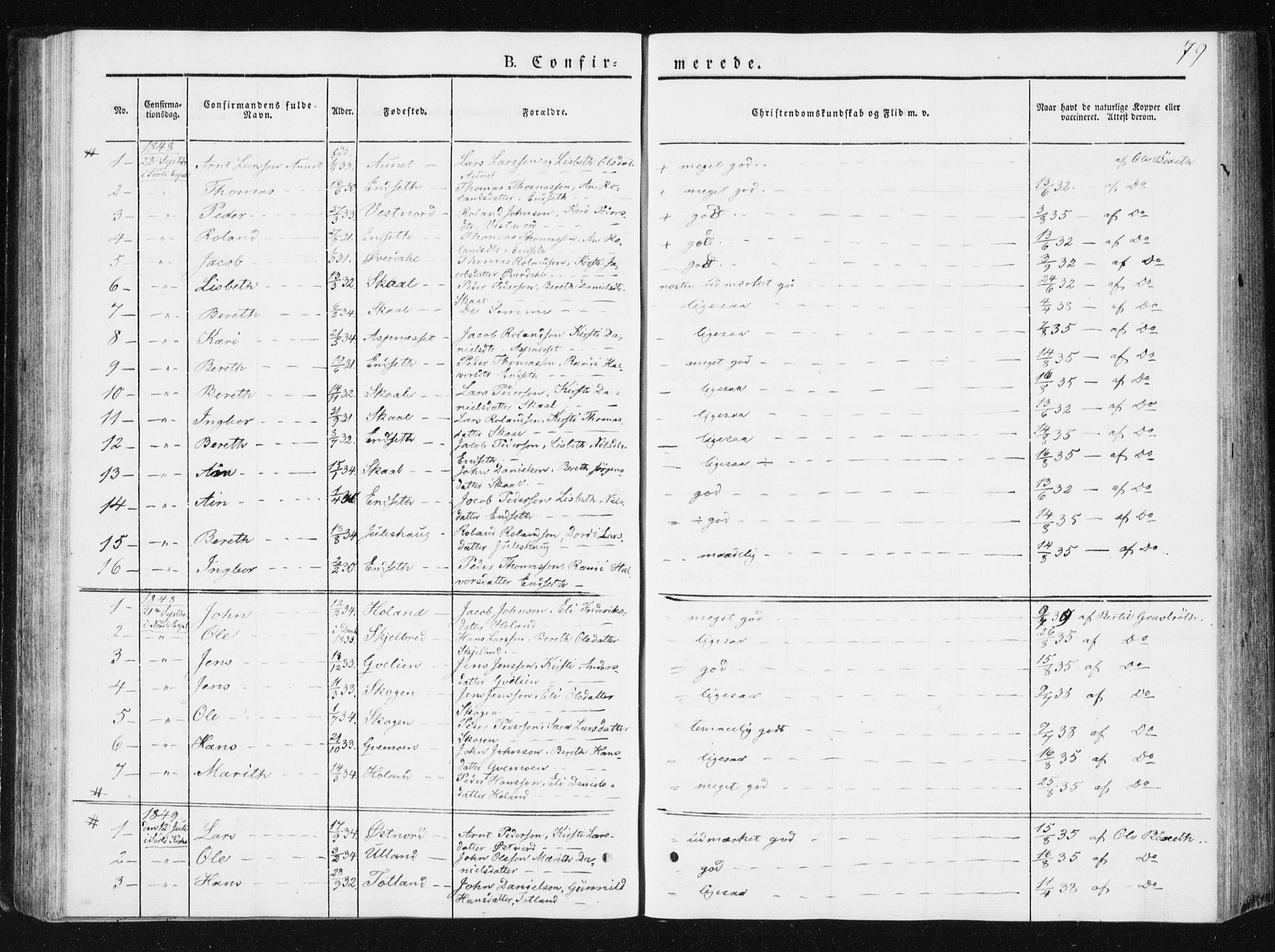 Ministerialprotokoller, klokkerbøker og fødselsregistre - Nord-Trøndelag, SAT/A-1458/749/L0470: Parish register (official) no. 749A04, 1834-1853, p. 79
