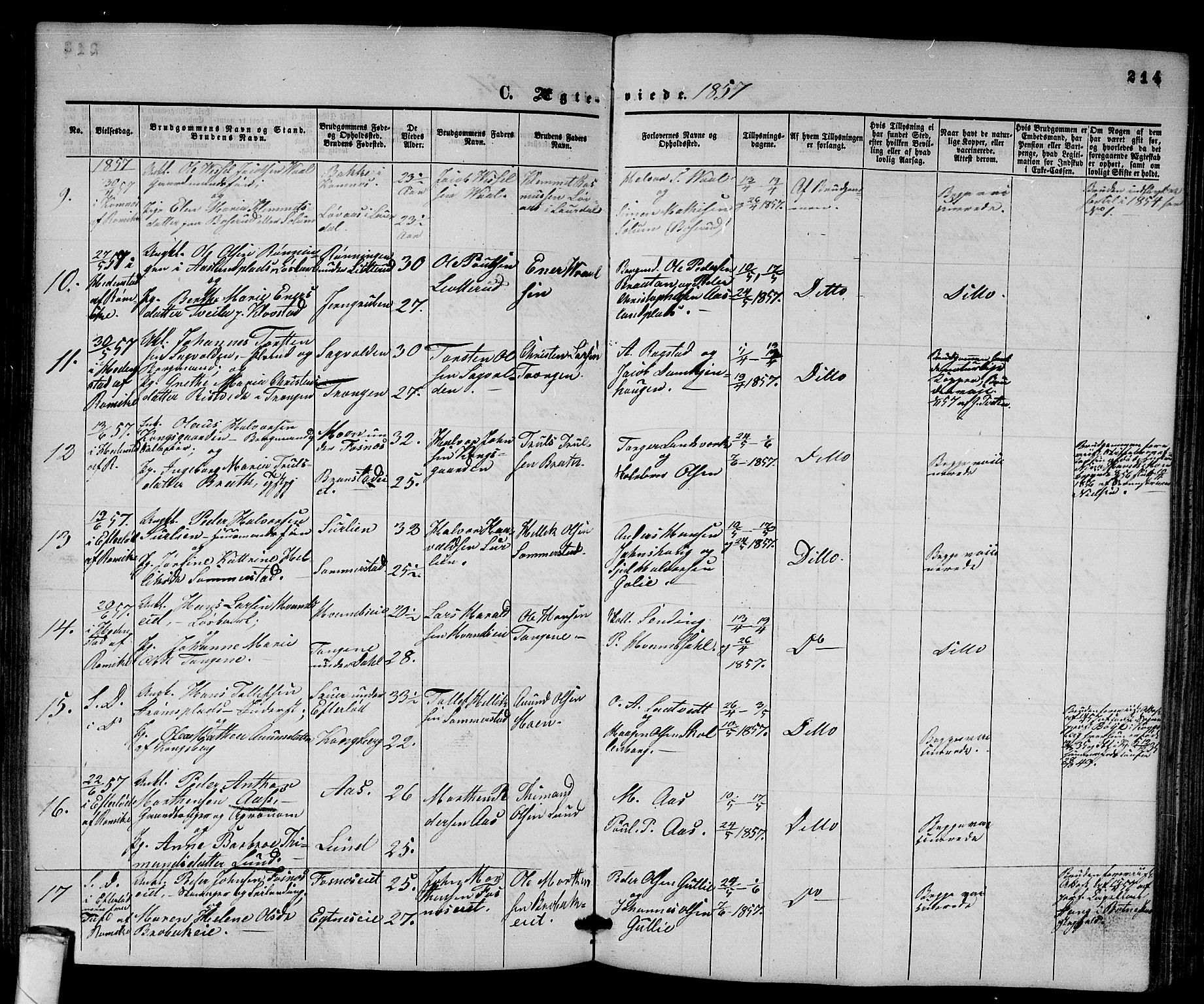 Sandsvær kirkebøker, SAKO/A-244/G/Ga/L0005: Parish register (copy) no. I 5, 1857-1873, p. 214