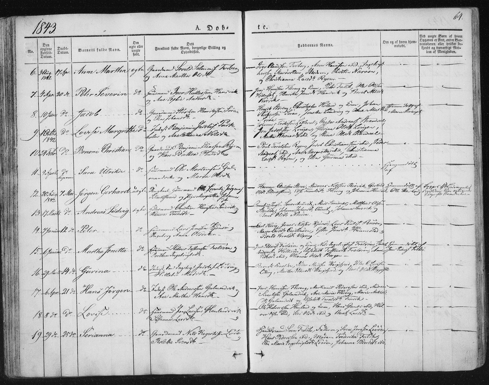 Ministerialprotokoller, klokkerbøker og fødselsregistre - Nord-Trøndelag, SAT/A-1458/784/L0669: Parish register (official) no. 784A04, 1829-1859, p. 64