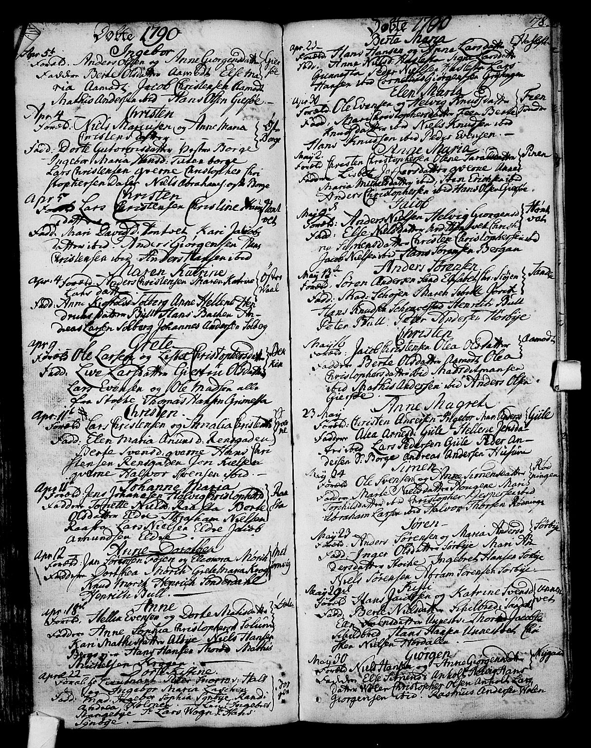 Stokke kirkebøker, SAKO/A-320/F/Fa/L0003: Parish register (official) no. I 3, 1771-1803, p. 78