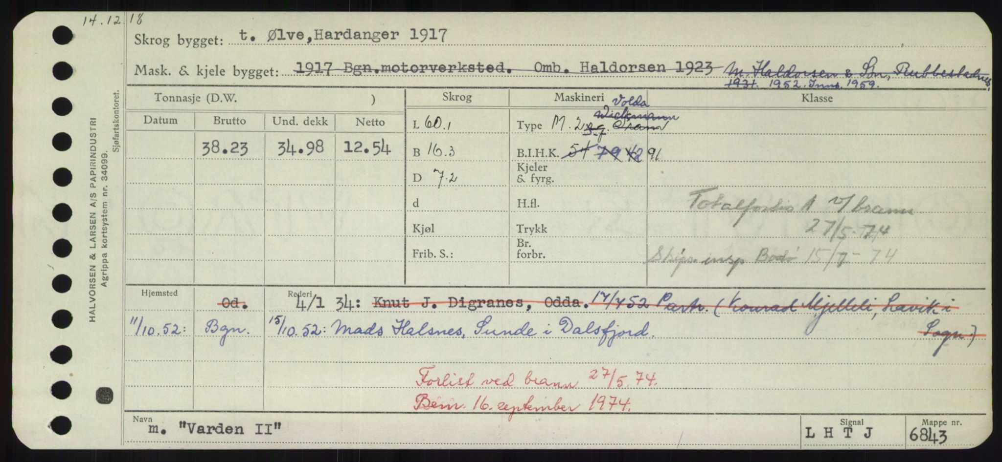 Sjøfartsdirektoratet med forløpere, Skipsmålingen, RA/S-1627/H/Hd/L0040: Fartøy, U-Ve, p. 351