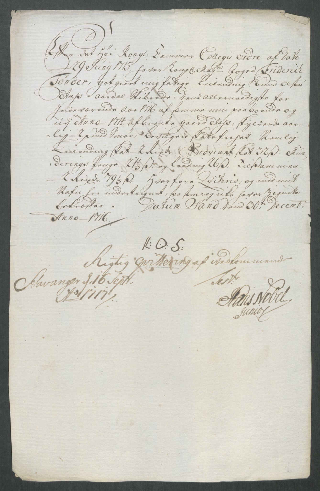 Rentekammeret inntil 1814, Reviderte regnskaper, Fogderegnskap, AV/RA-EA-4092/R47/L2869: Fogderegnskap Ryfylke, 1716, p. 354