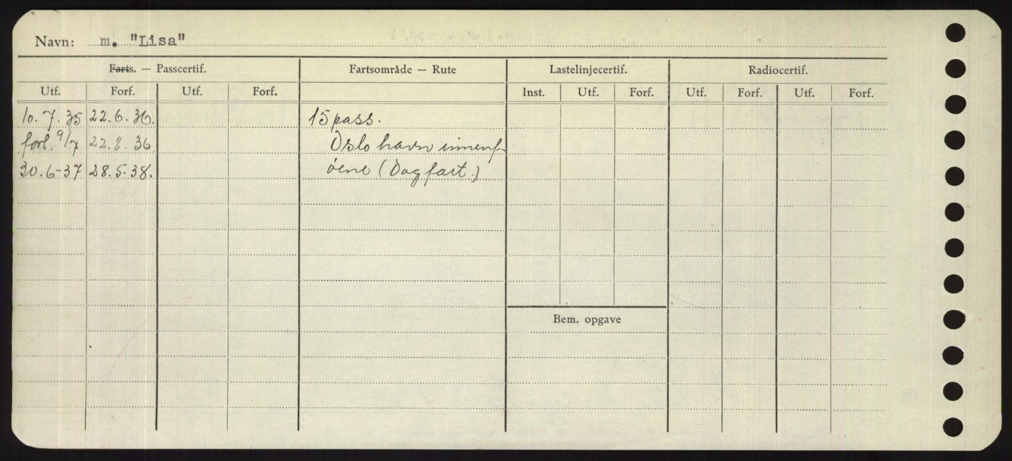 Sjøfartsdirektoratet med forløpere, Skipsmålingen, RA/S-1627/H/Hd/L0023: Fartøy, Lia-Løv, p. 190