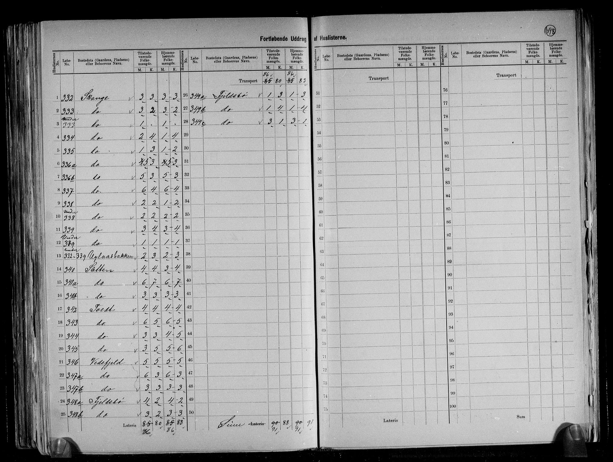RA, 1891 census for 1263 Lindås, 1891, p. 16