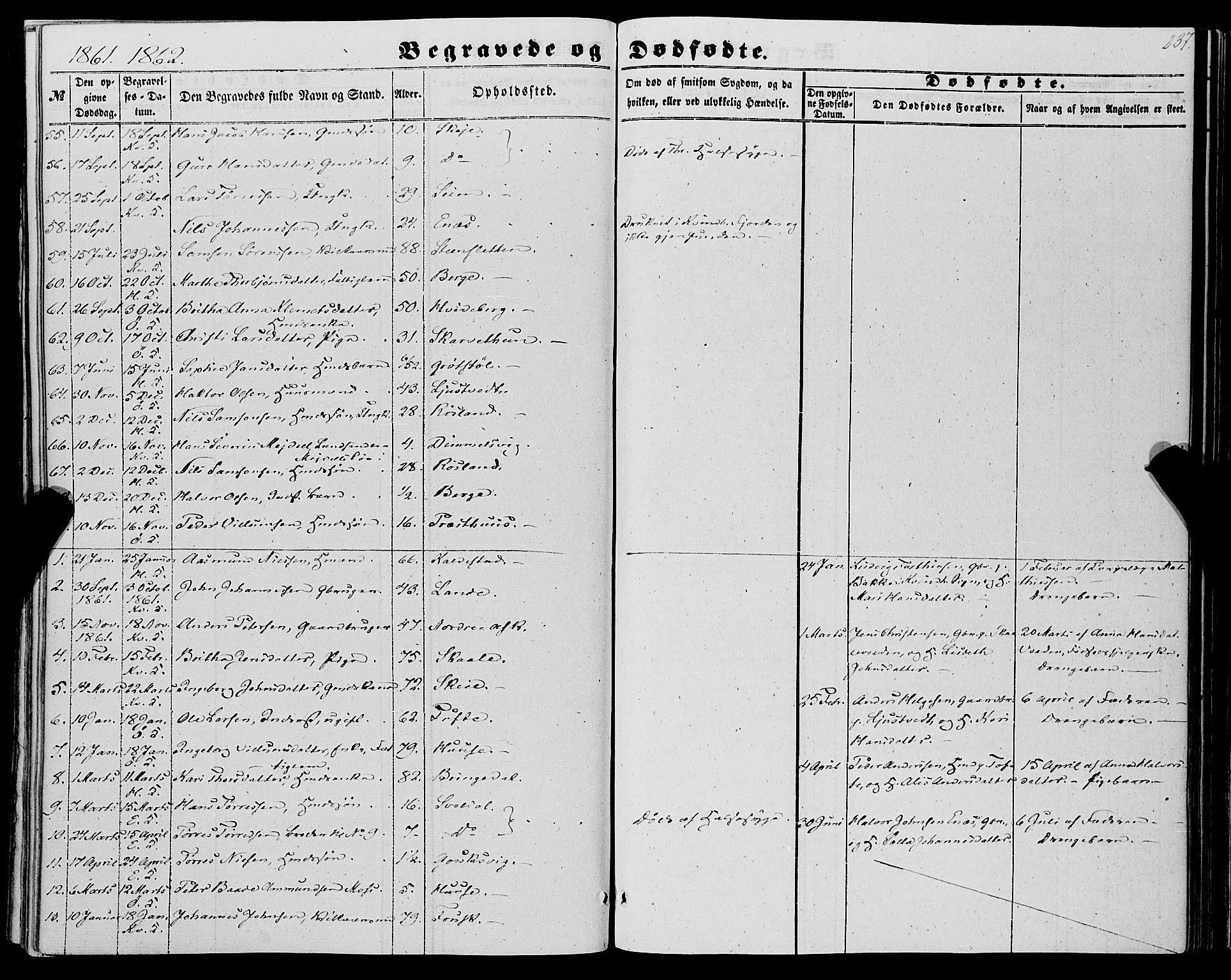 Kvinnherad sokneprestembete, SAB/A-76401/H/Haa: Parish register (official) no. A 8, 1854-1872, p. 237