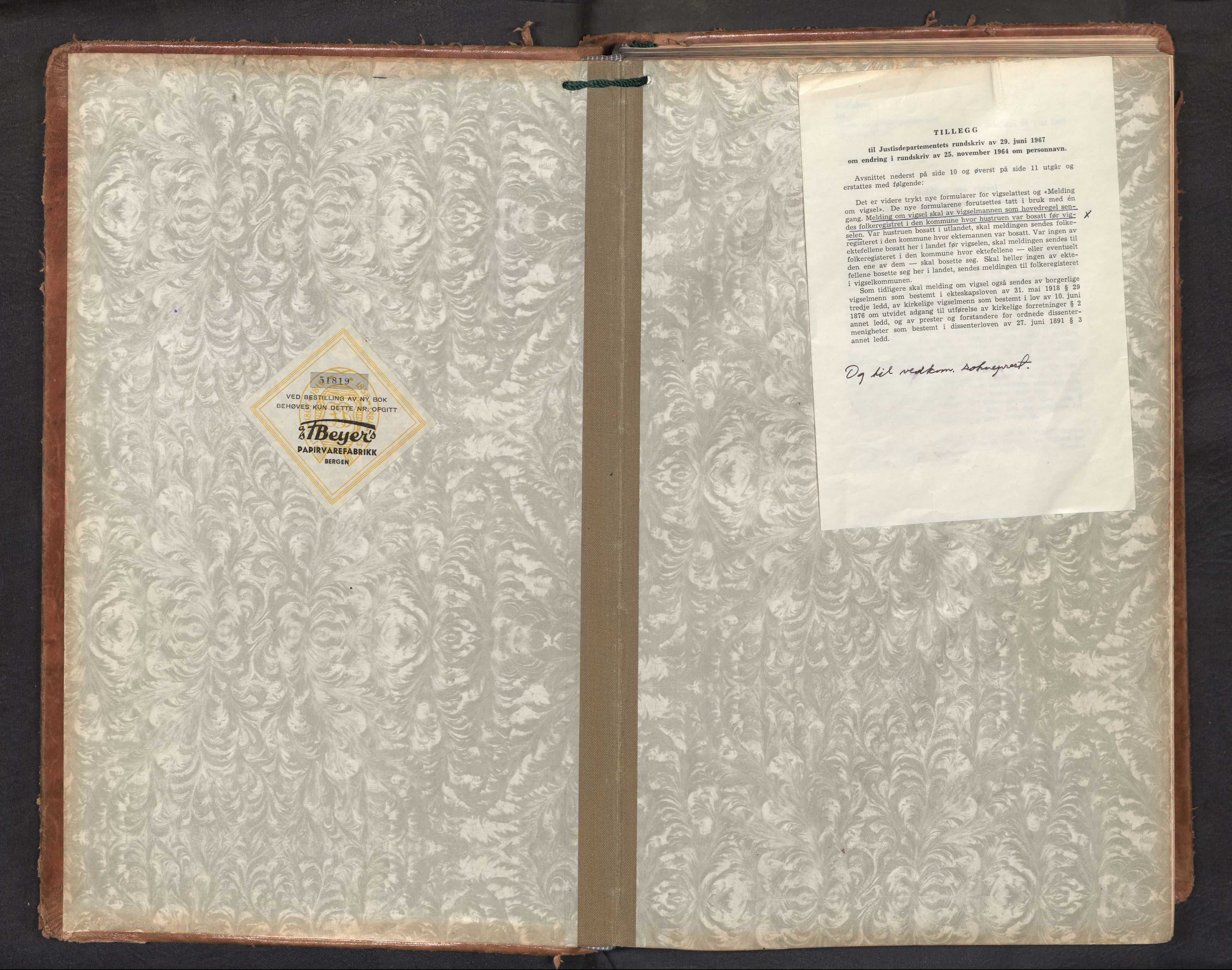 Fridalen sokneprestembete, AV/SAB-A-99933: Parish register (official) no. C 1, 1951-1977